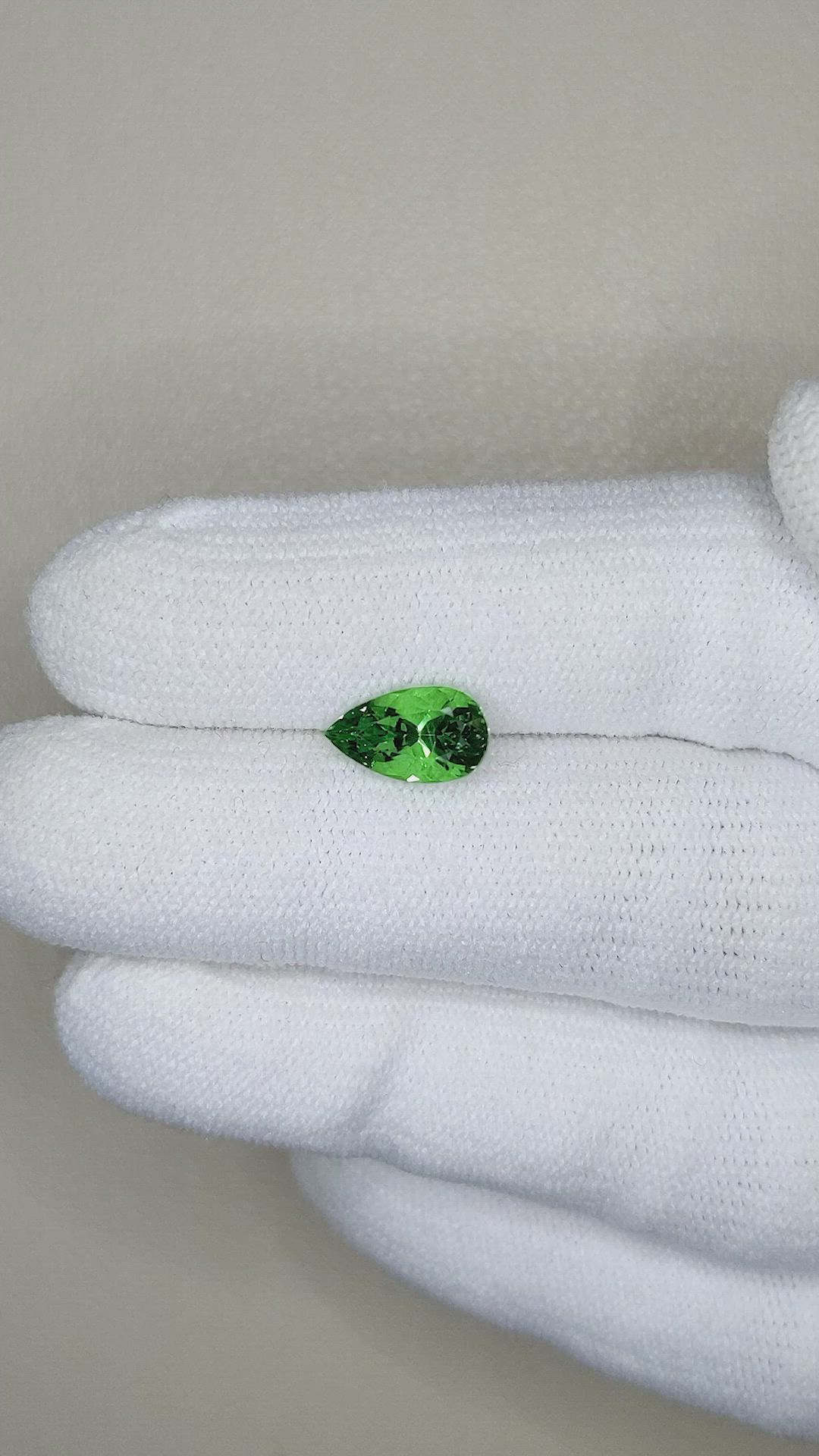 1.77 Ct. Tsavorite Garnet from Tanzania Size Video