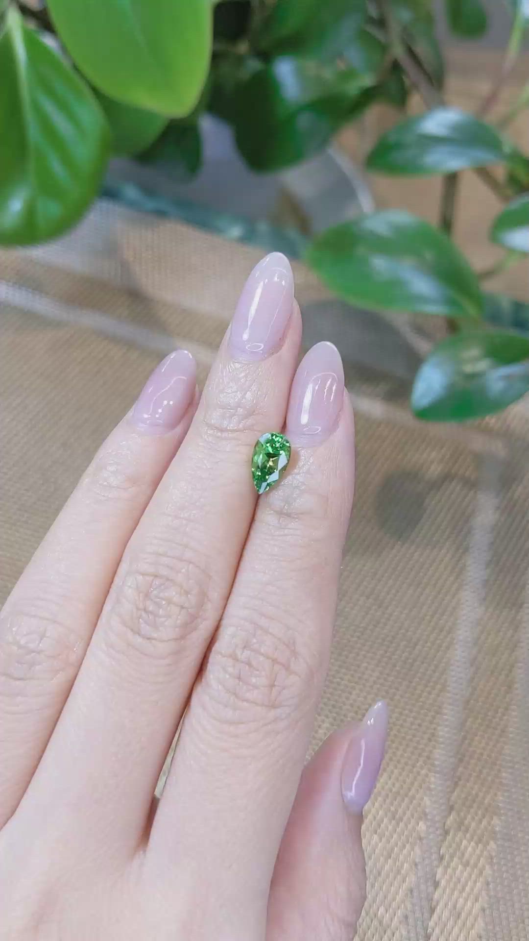 1.77 Ct. Tsavorite Garnet from Tanzania Size Video