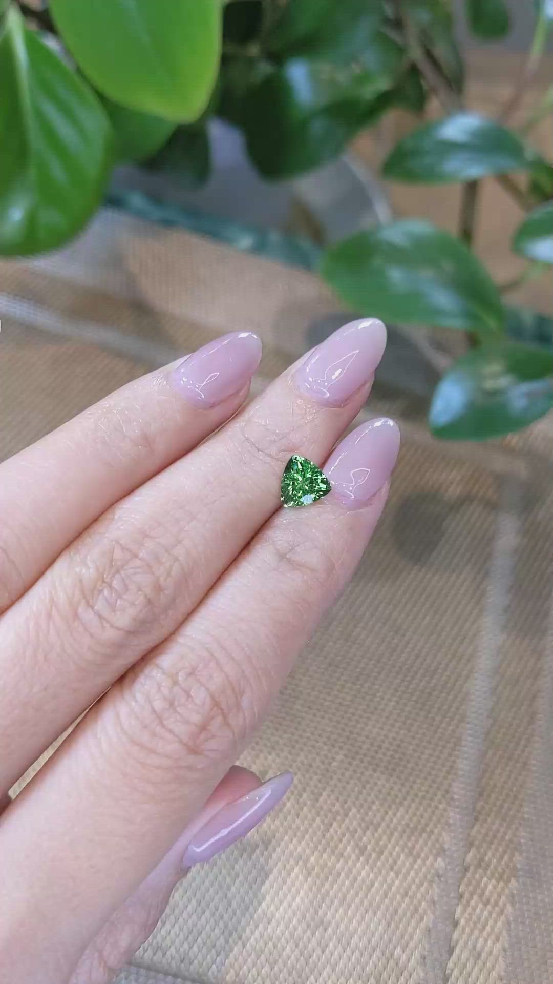 1.28 Ct. Tsavorite Garnet from Tanzania Size Video