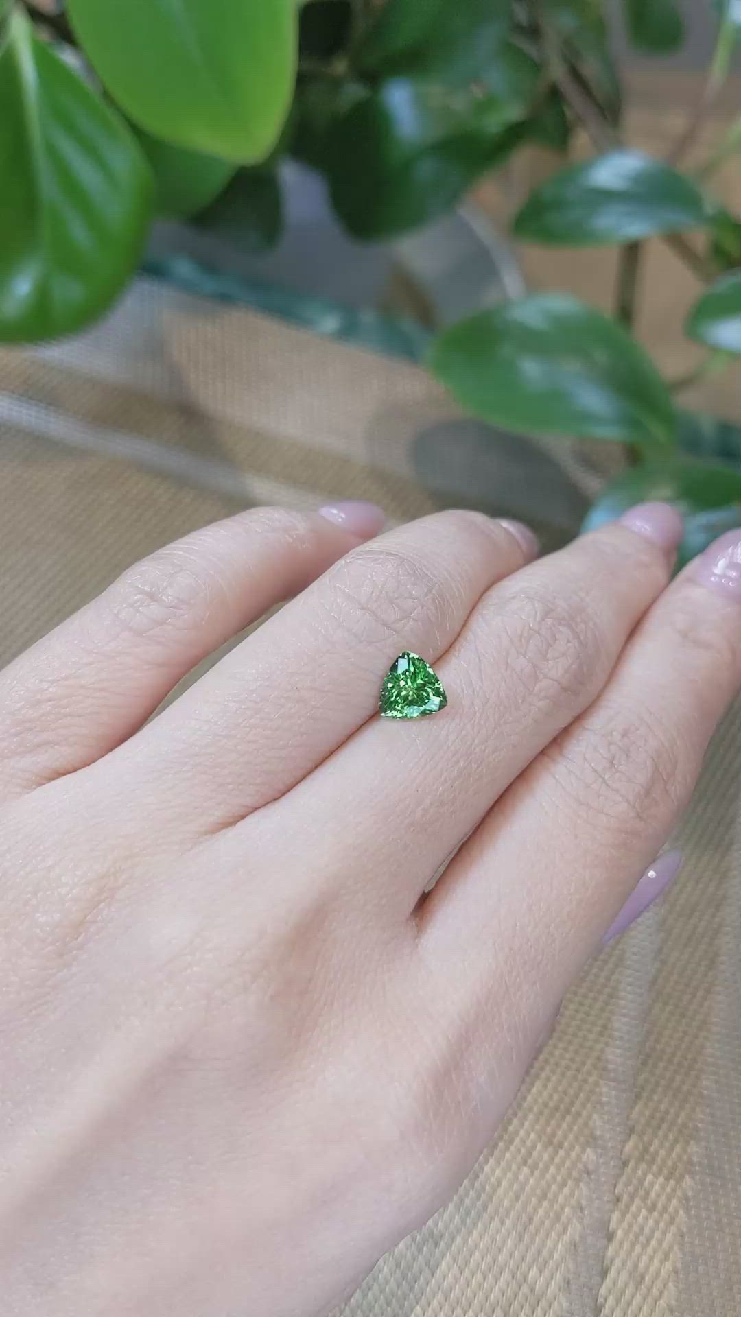 1.28 Ct. Tsavorite Garnet from Tanzania Size Video