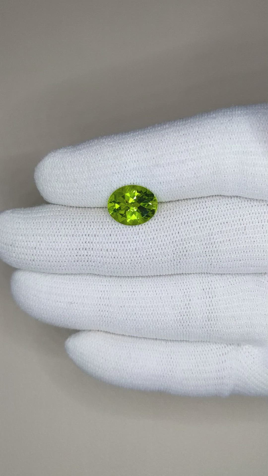3.42 Ct. Peridot from Burma (Myanmar) Size Video