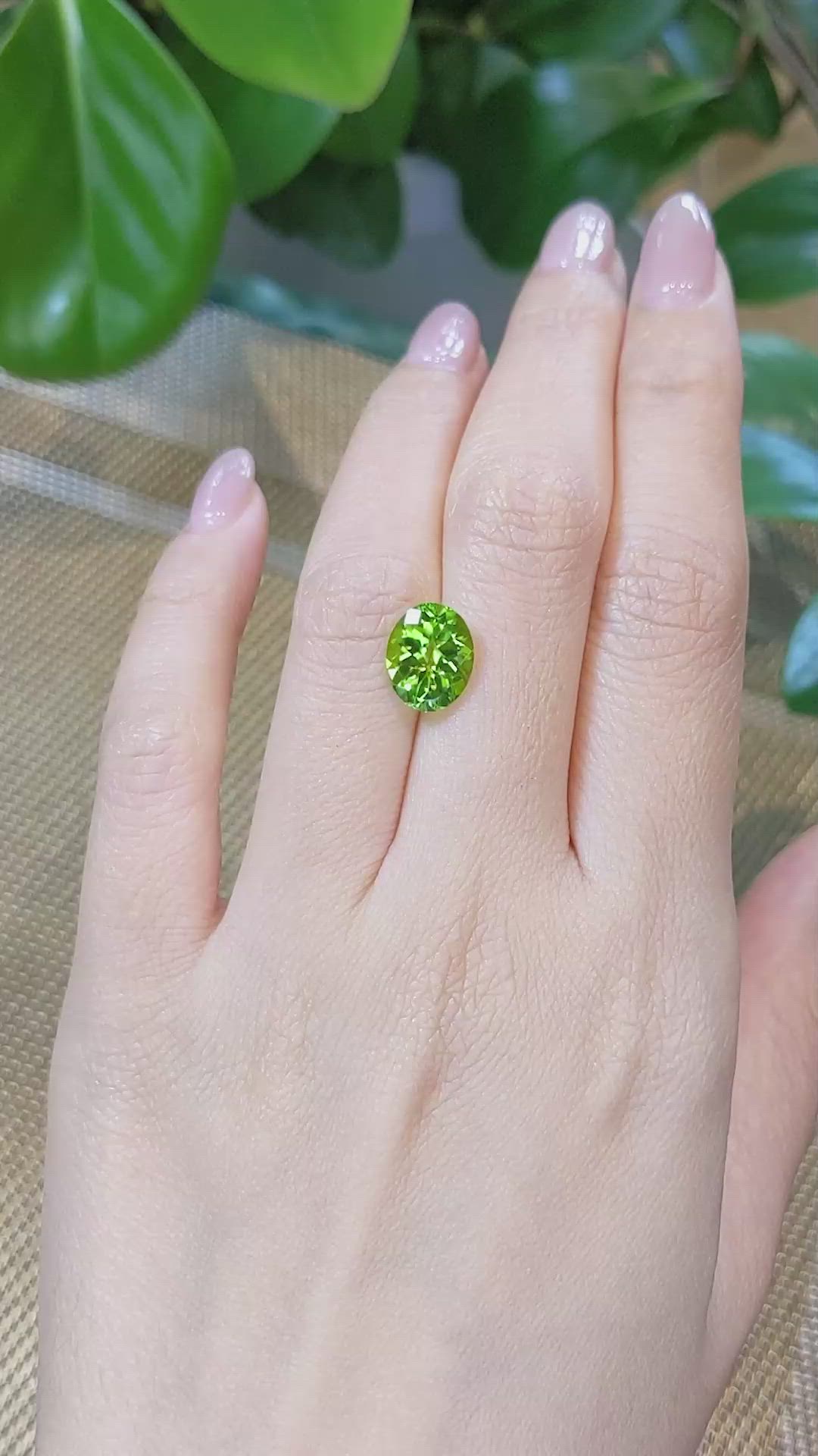 3.42 Ct. Peridot from Burma (Myanmar) Size Video