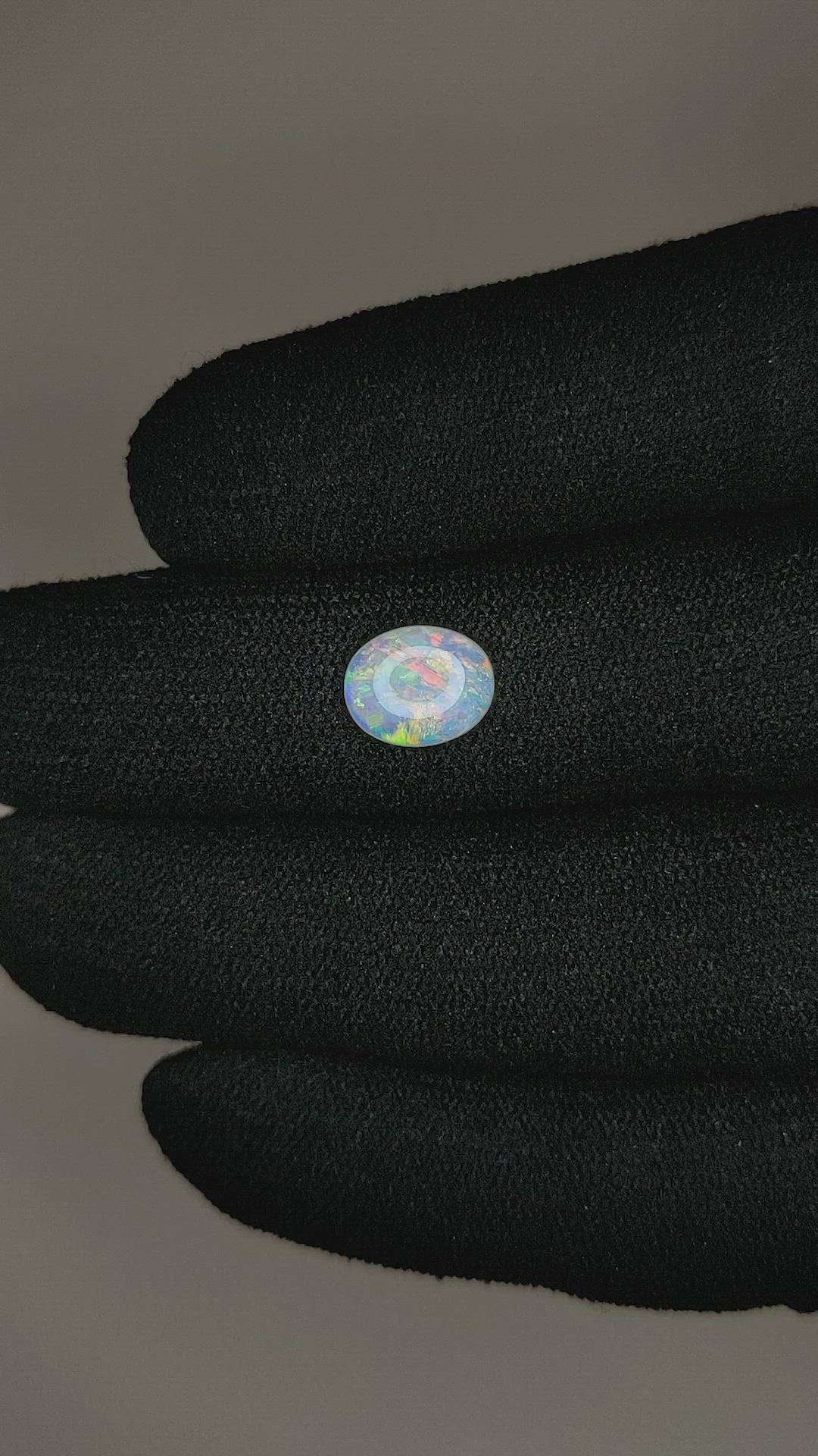 0.85 Ct. Cabochon Crystal/Jelly Opal from Australia Size Video