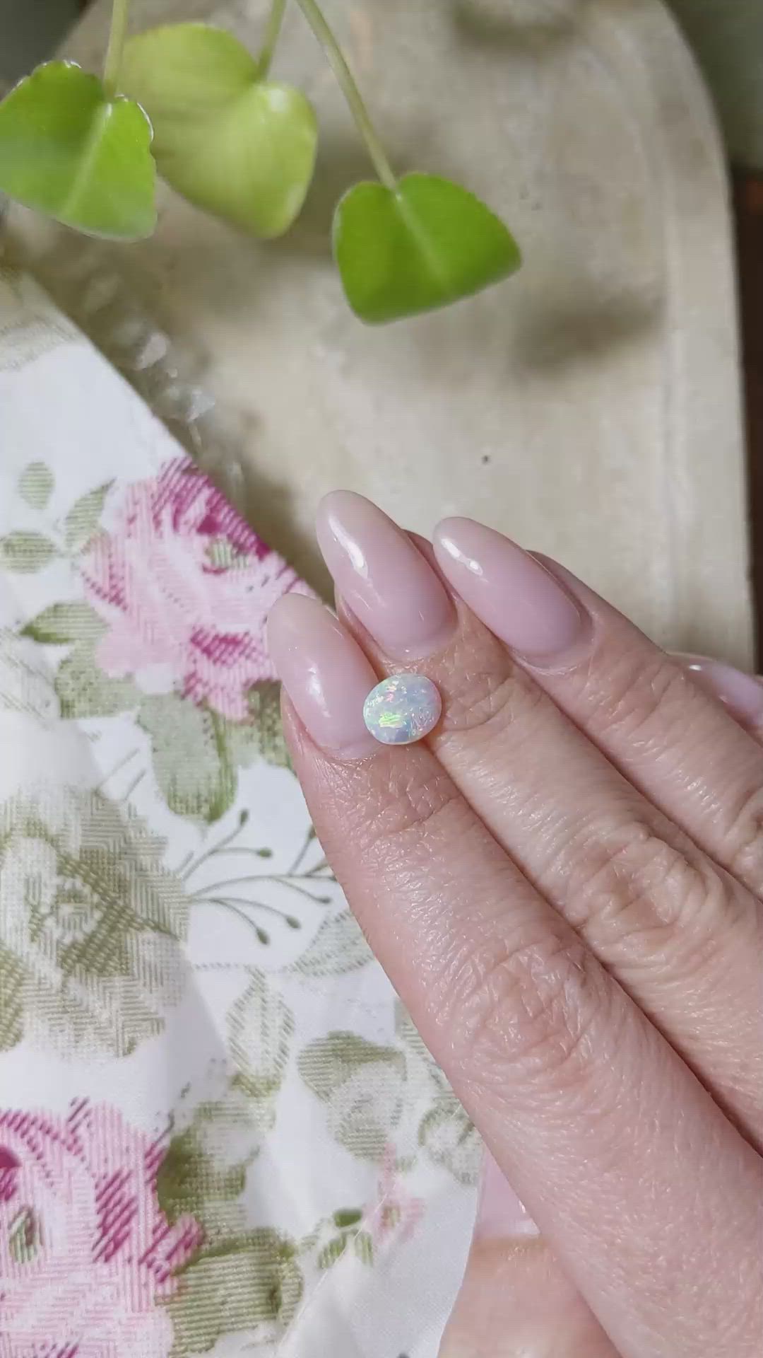 0.85 Ct. Cabochon Crystal/Jelly Opal from Australia Size Video