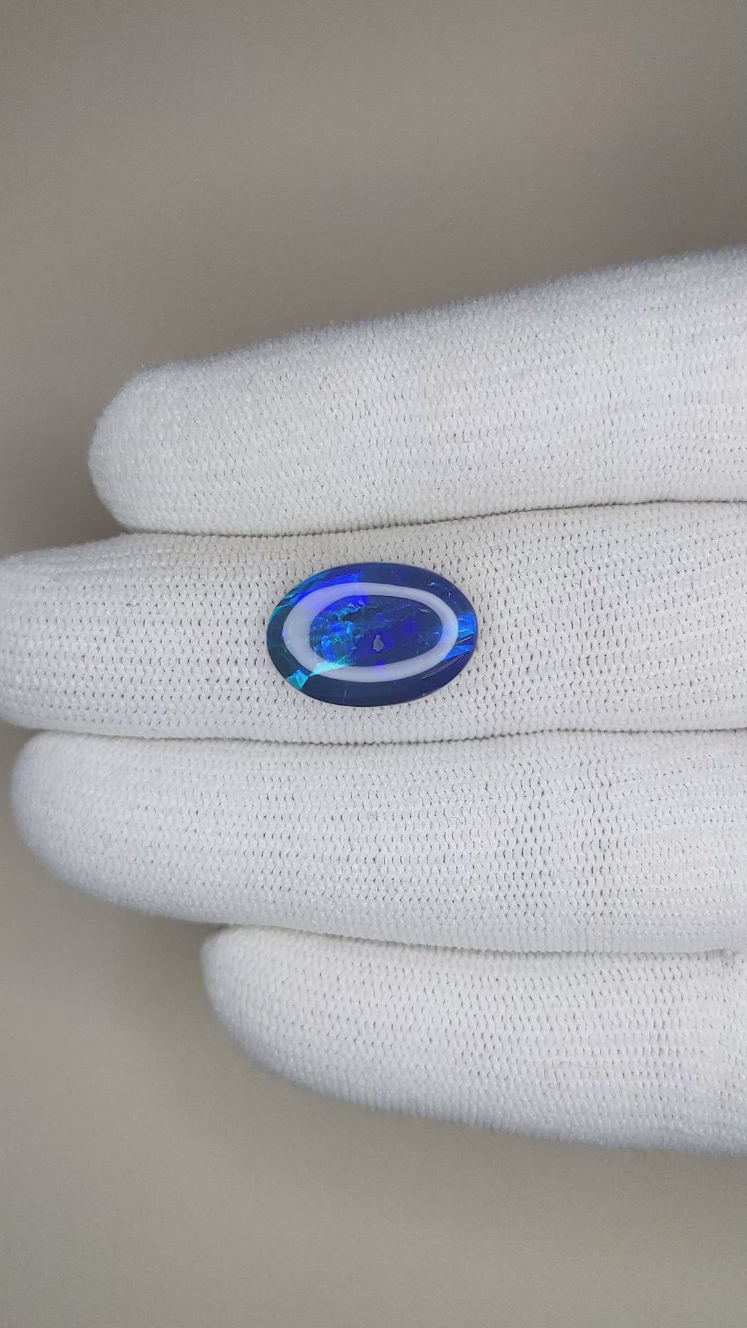 4.37 Ct. Black Opal from Australia Size Video