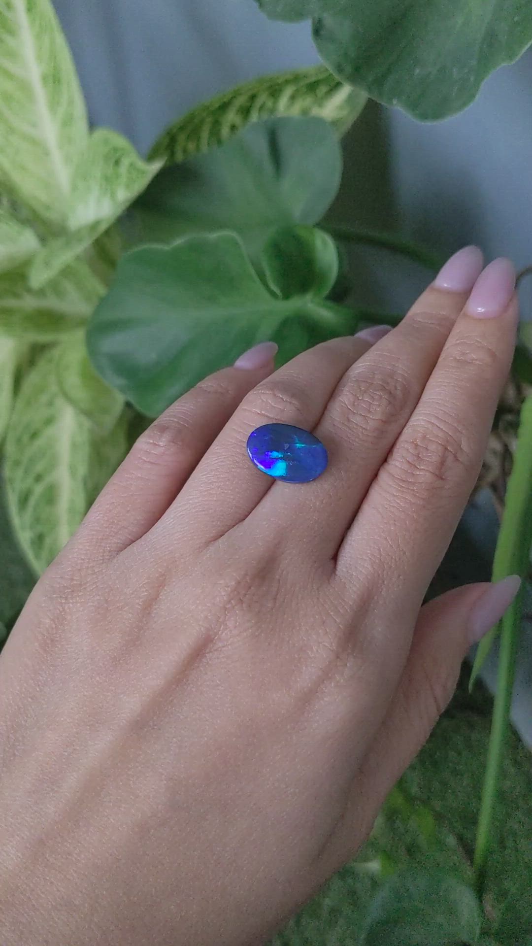 4.37 Ct. Black Opal from Australia Size Video