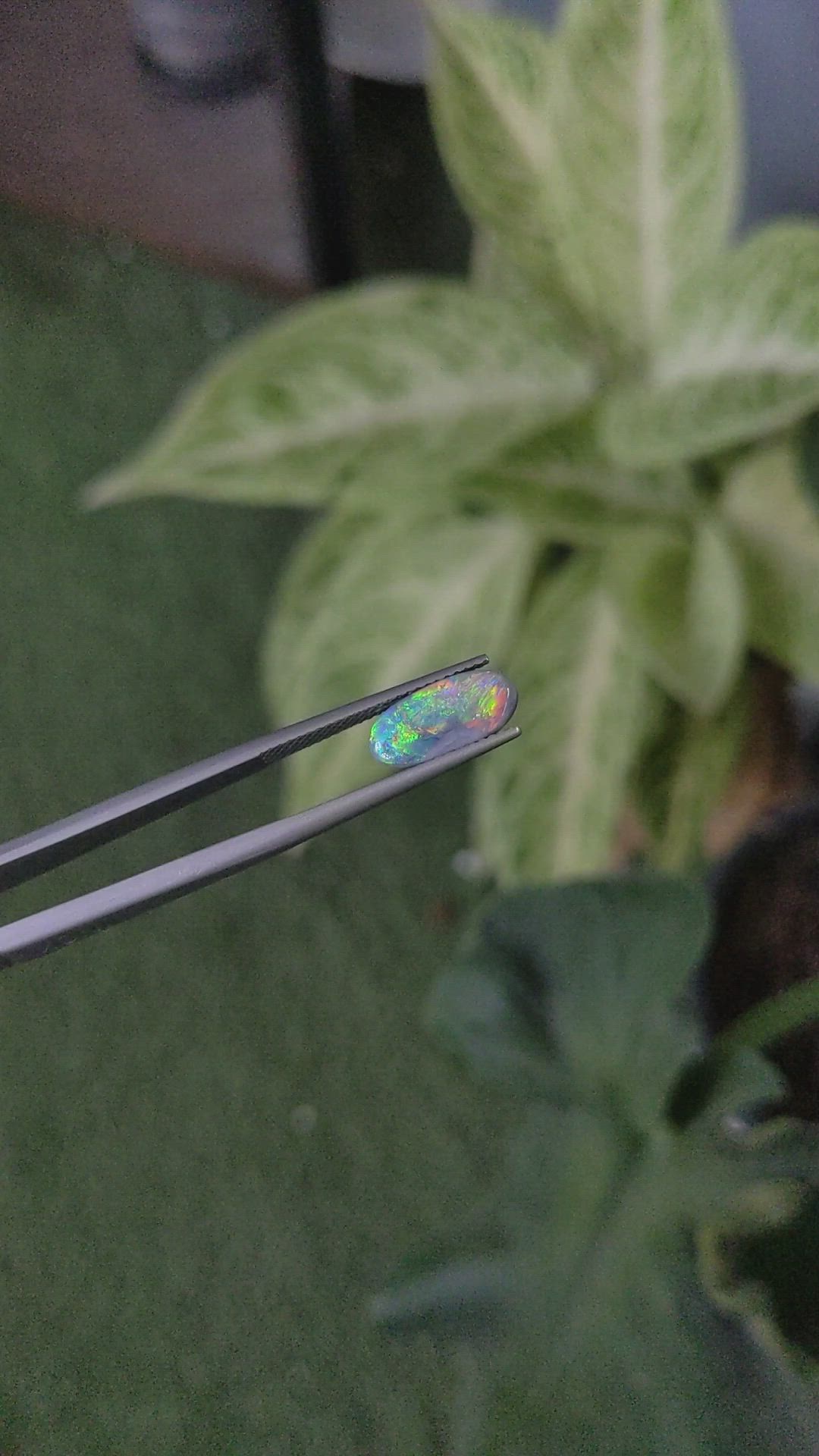 1.79 Ct. Cabochon Semi-Black Opal from Australia Size Video