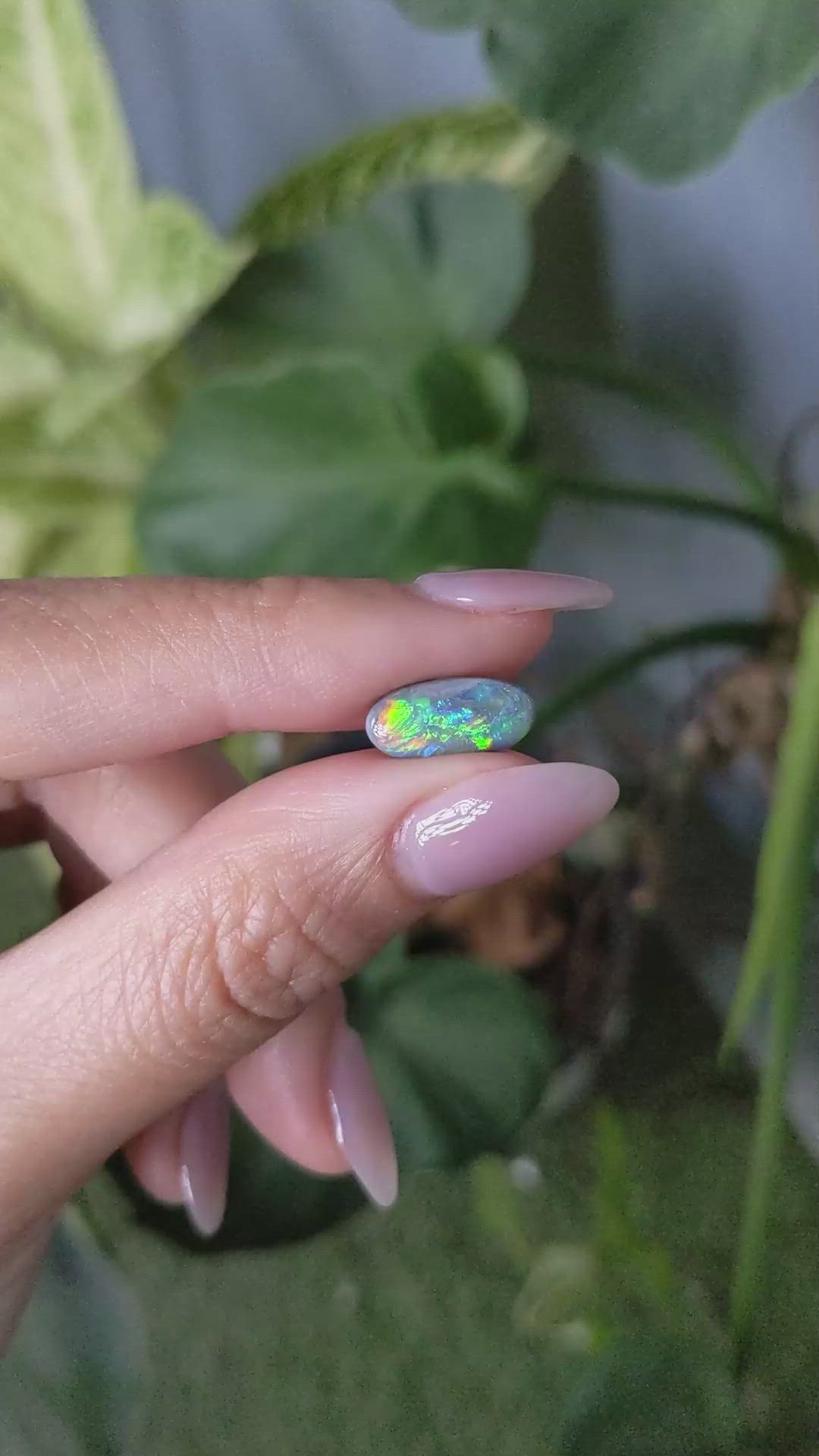 1.79 Ct. Cabochon Semi-Black Opal from Australia Size Video