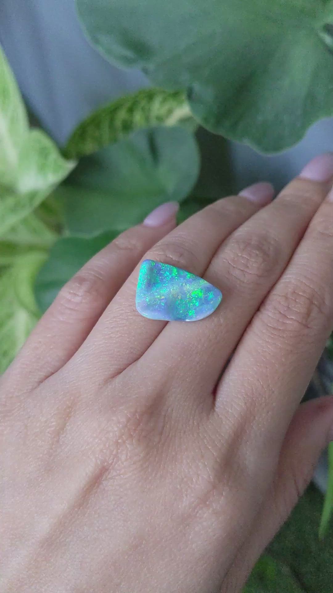 5.88 Ct. Cabochon Semi-Black Opal from Australia Size Video