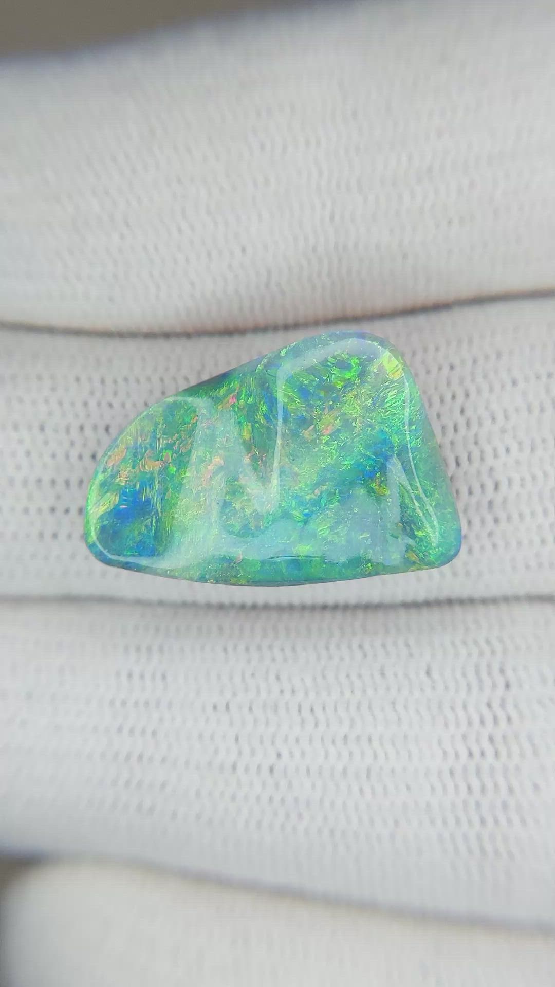 5.88 Ct. Cabochon Semi-Black Opal from Australia Size Video