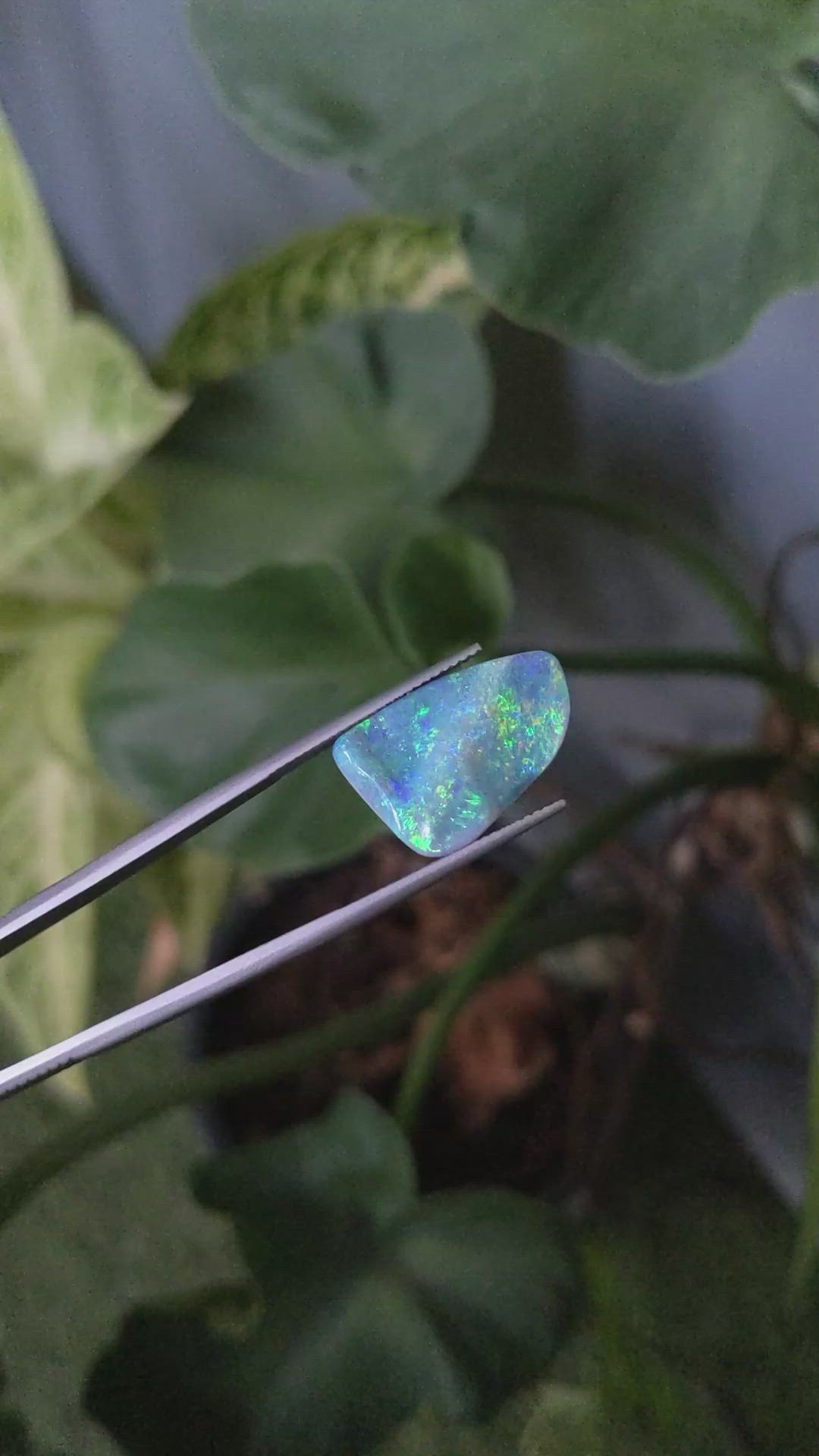 5.88 Ct. Cabochon Semi-Black Opal from Australia Size Video