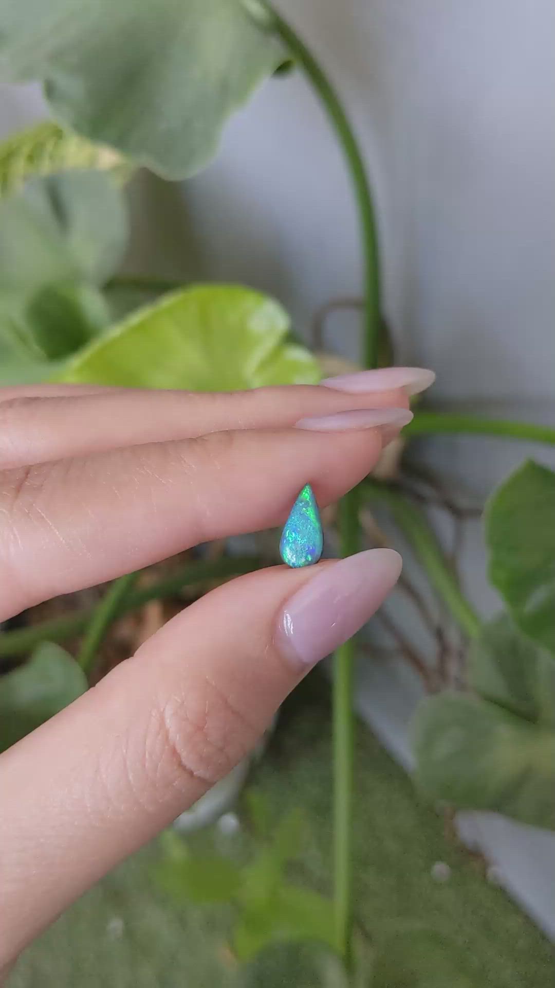 1.05 Ct. Cabochon Black Opal from Australia Size Video