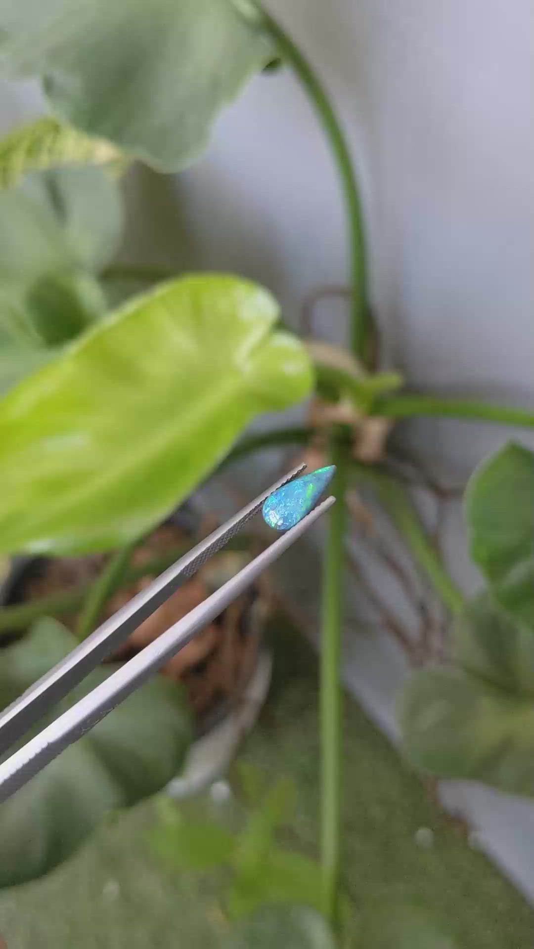 1.05 Ct. Cabochon Black Opal from Australia Size Video