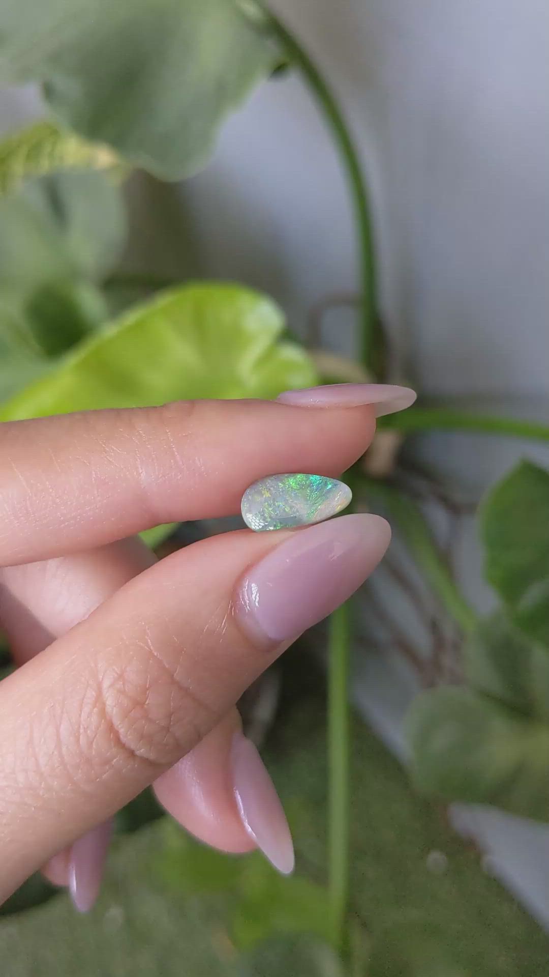 1.11 Ct. Cabochon Semi-Black Opal from Australia Size Video