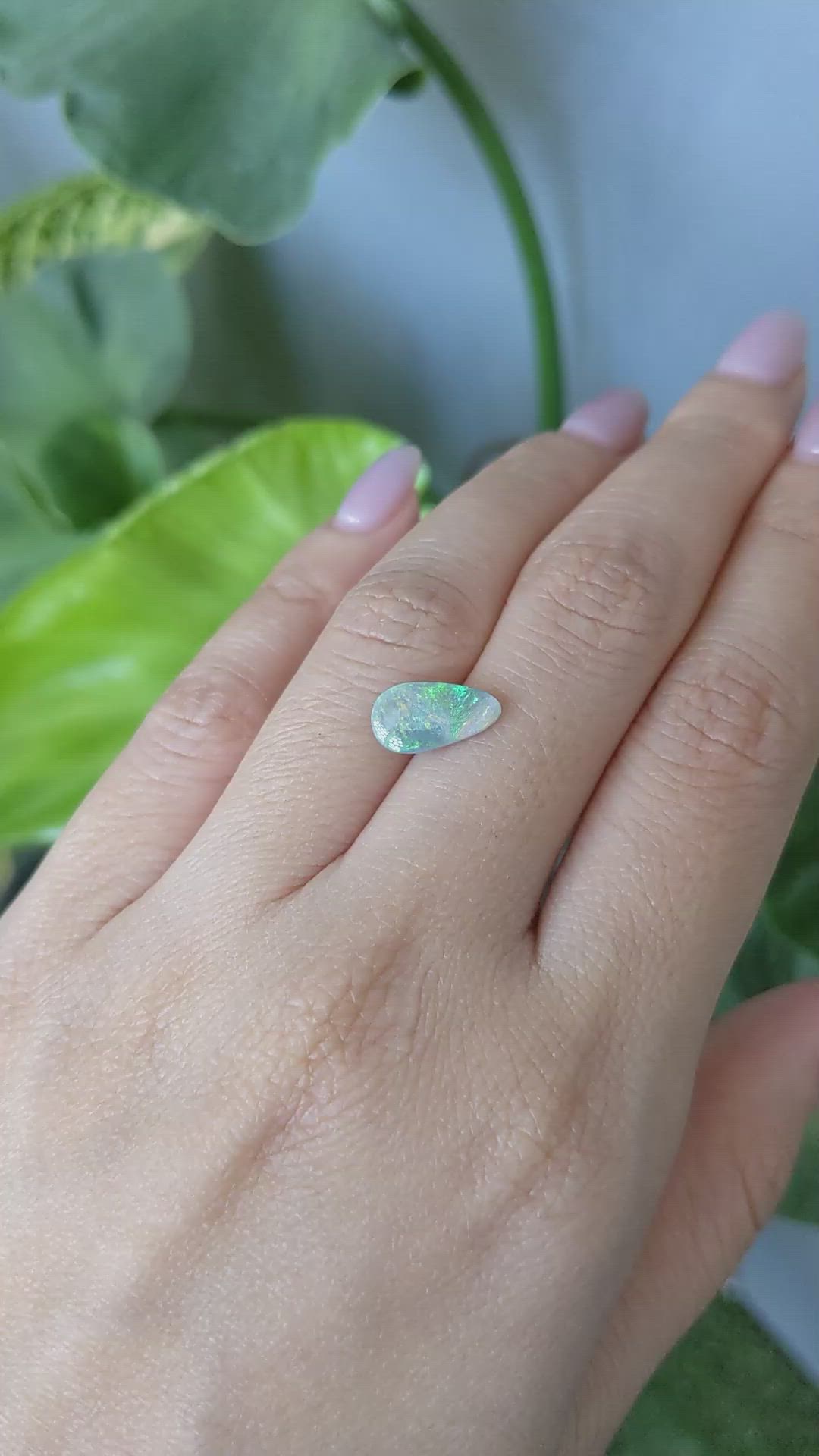 1.11 Ct. Cabochon Semi-Black Opal from Australia Size Video