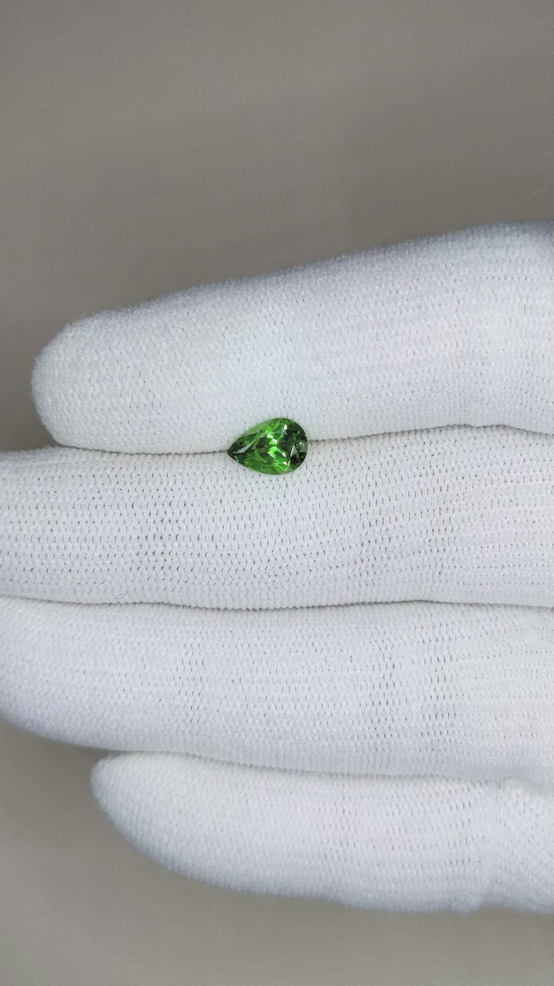 1.01 Ct. Tsavorite Garnet from Tanzania Size Video