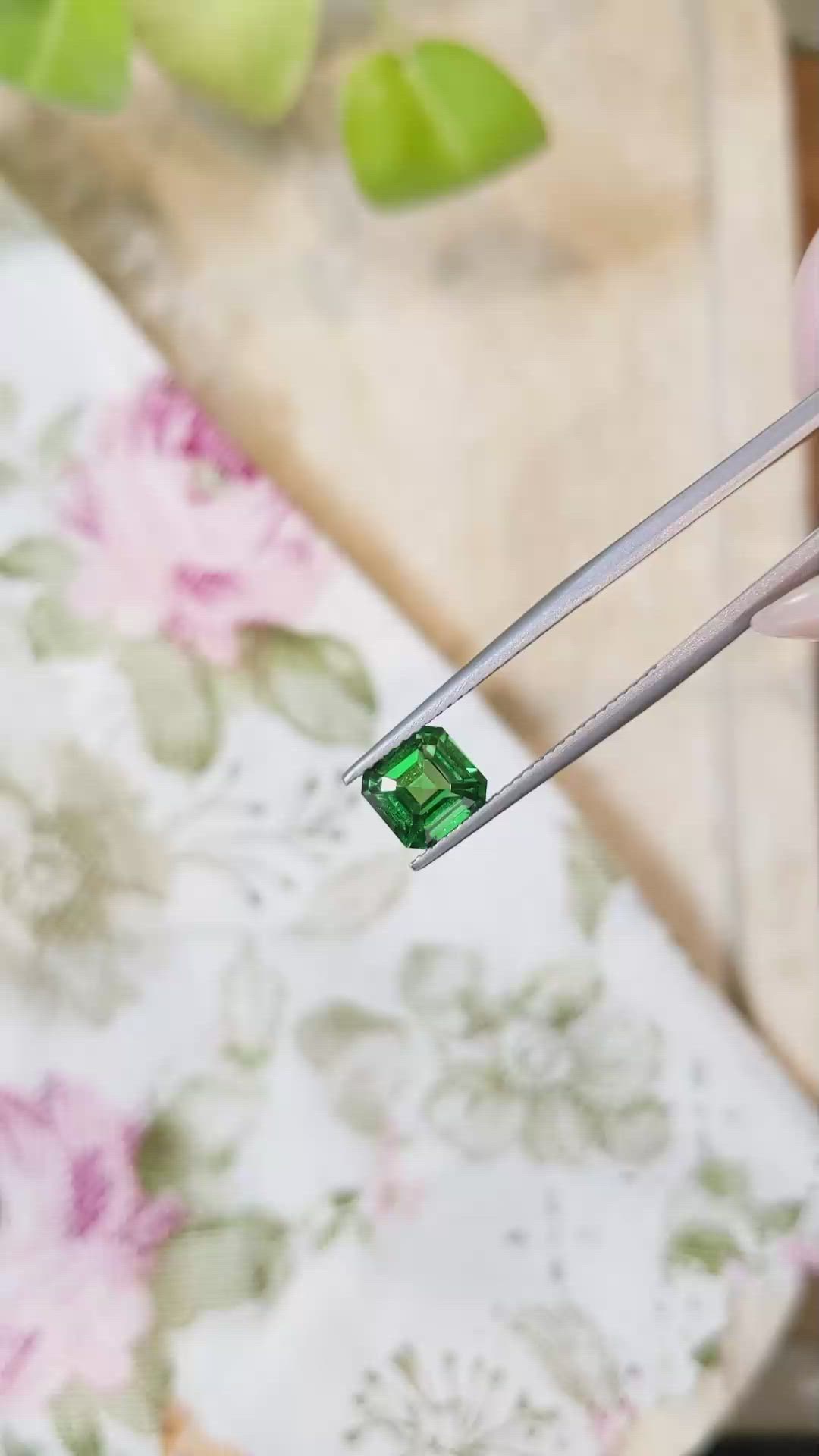 1.59 Ct. Tsavorite Garnet from Tanzania Size Video