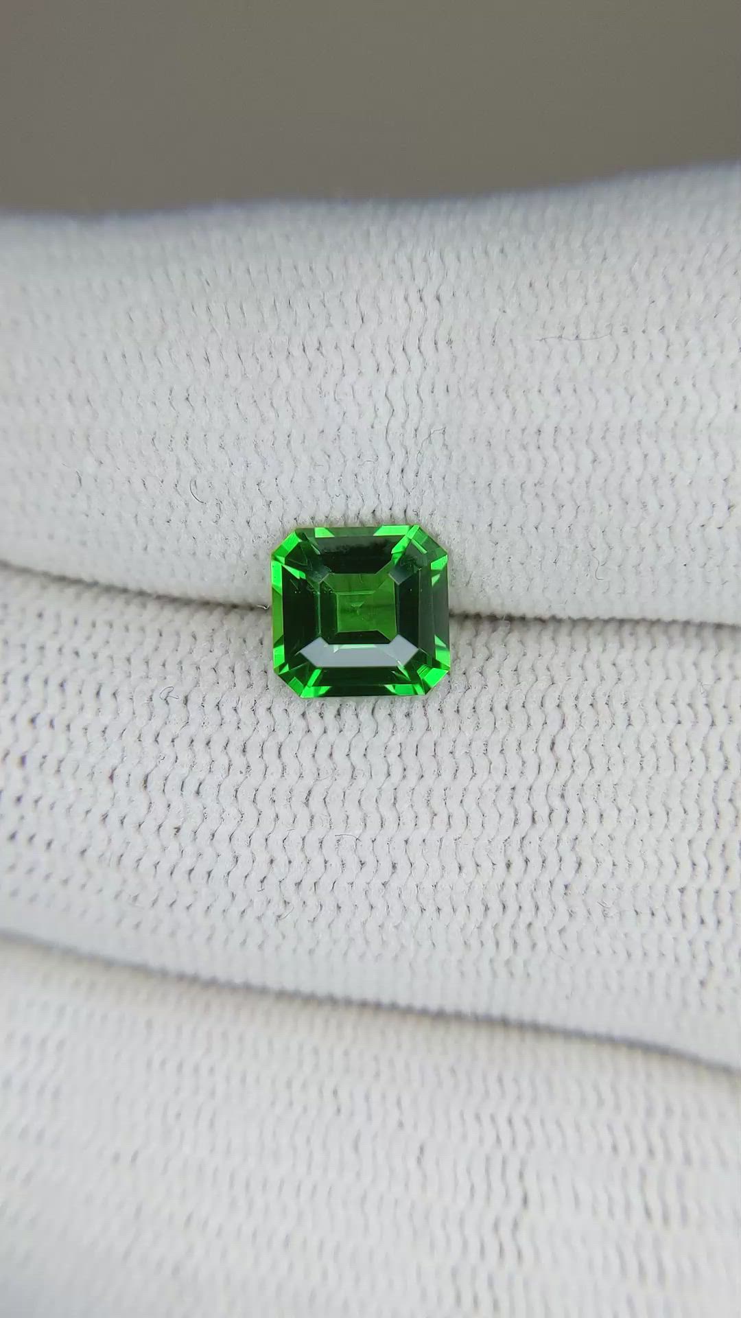 1.59 Ct. Tsavorite Garnet from Tanzania Size Video