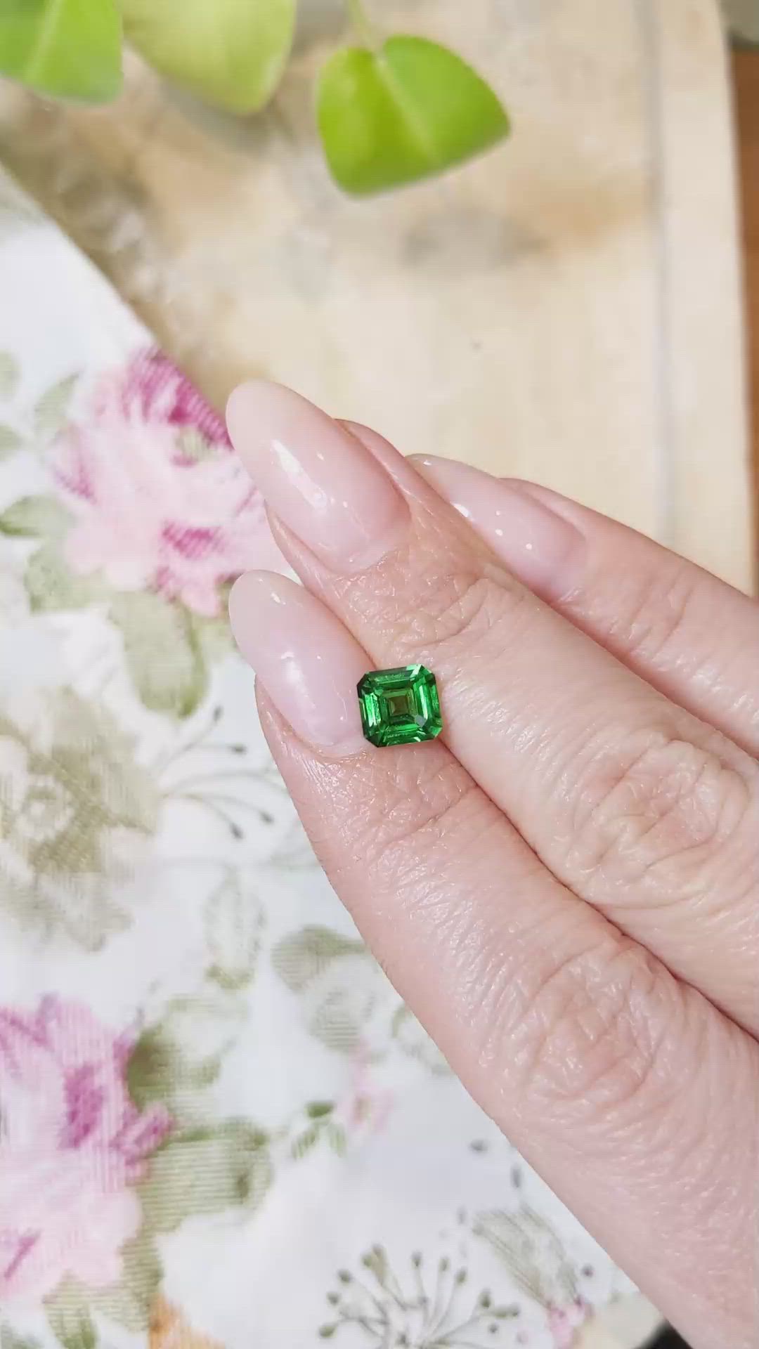 1.59 Ct. Tsavorite Garnet from Tanzania Size Video