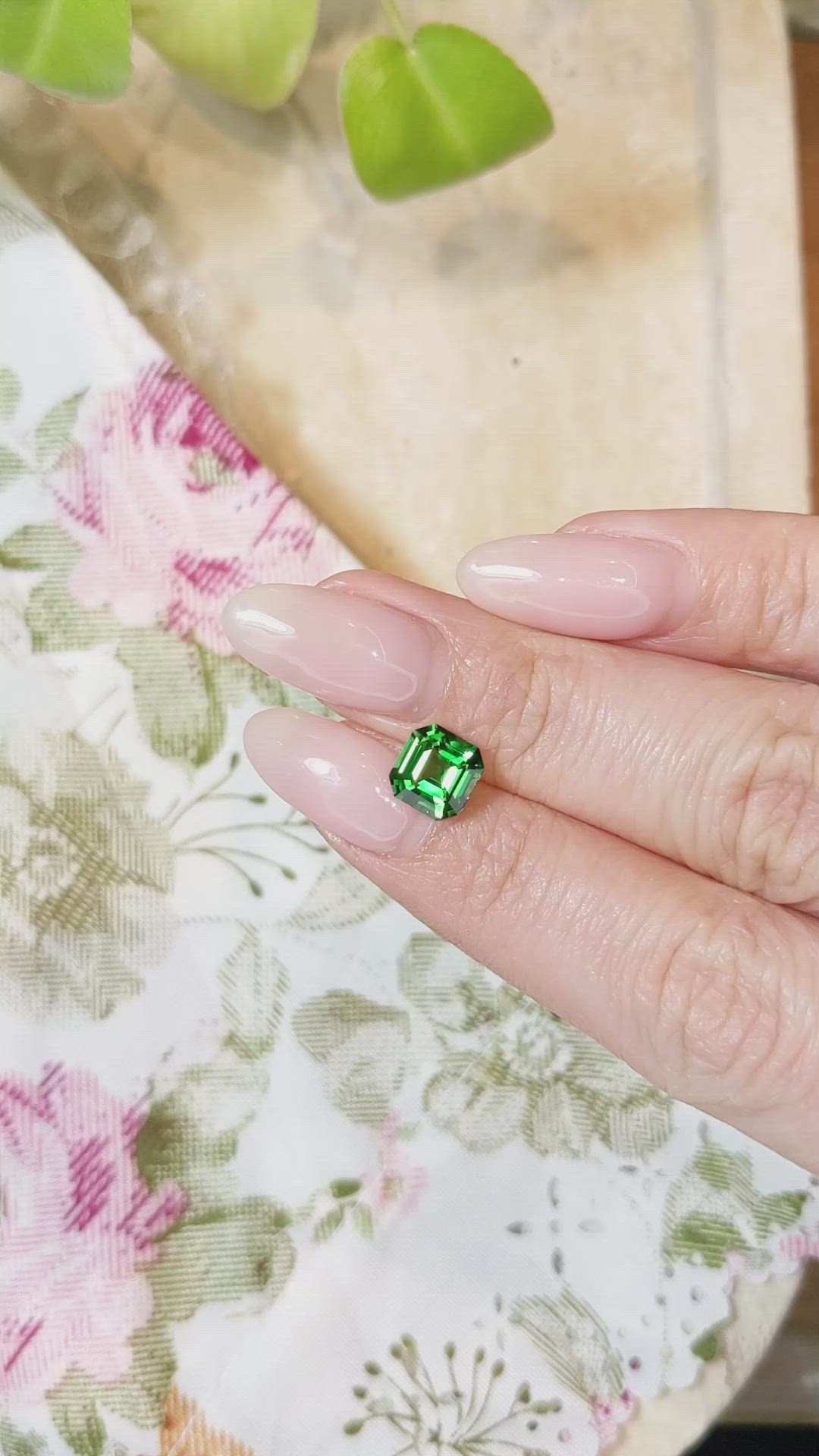 2.02 Ct. Tsavorite Garnet from Tanzania Size Video