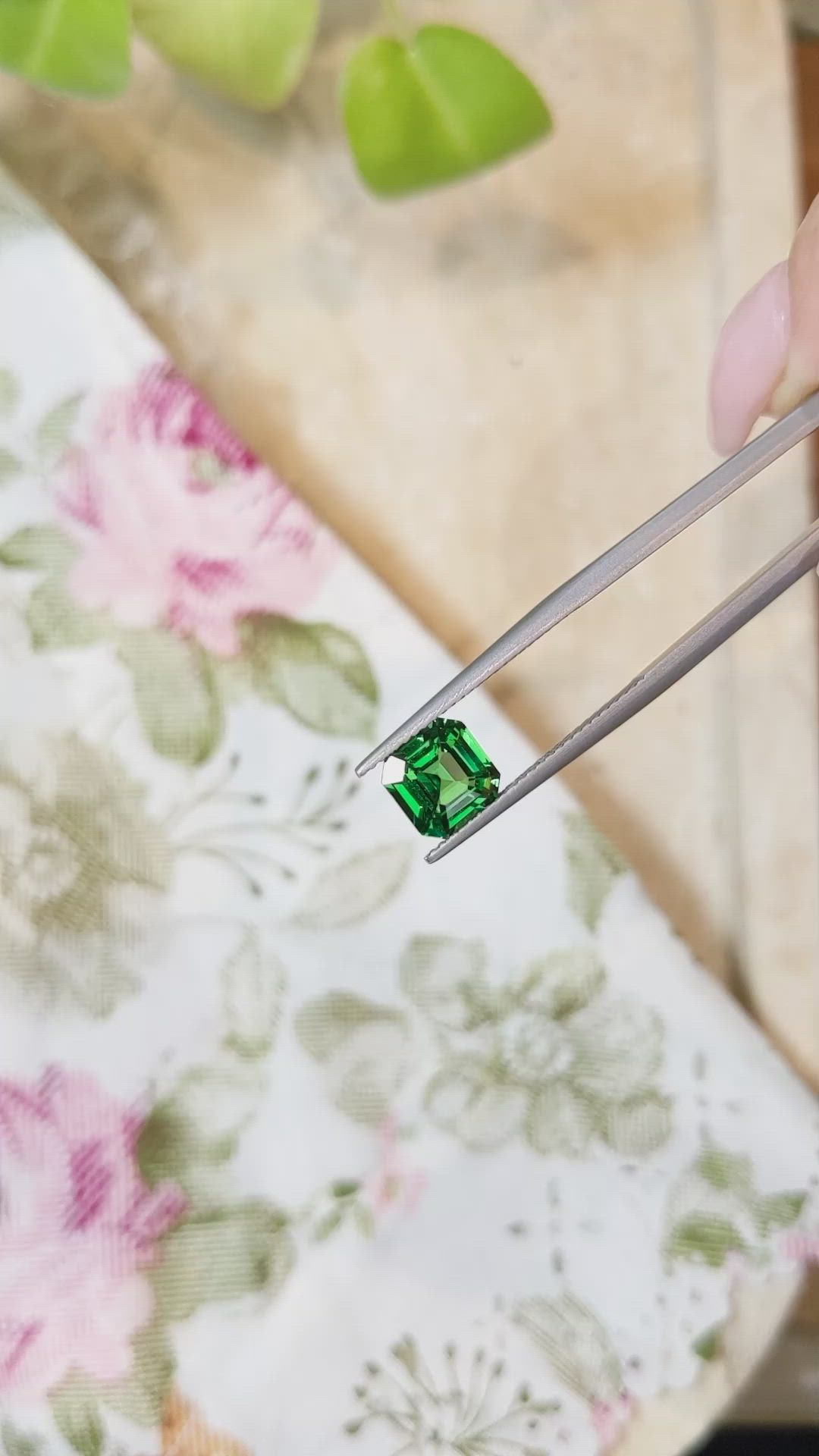 2.02 Ct. Tsavorite Garnet from Tanzania Size Video
