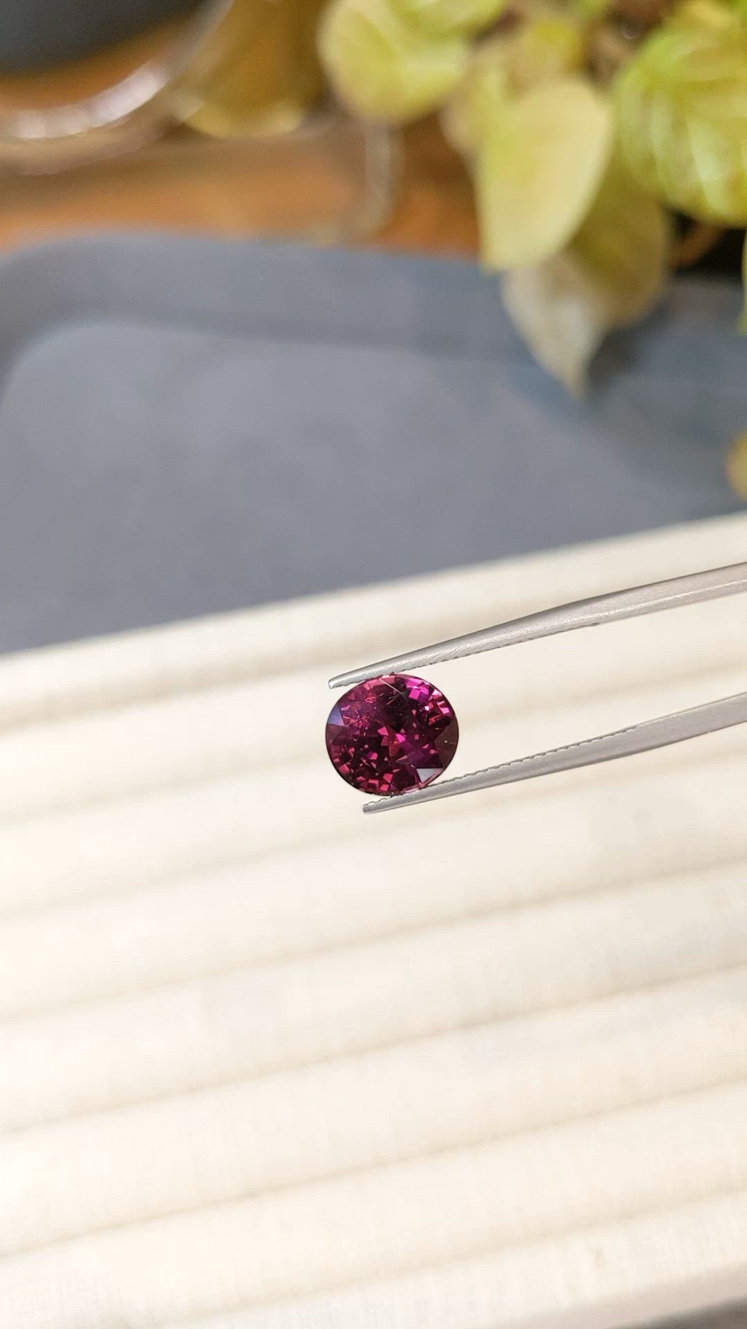 3.97 Ct. Reddish Pink Garnet from Ceylon (Sri Lanka) Size Video