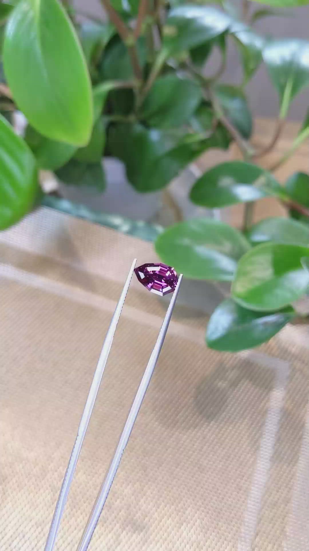 3.16 Ct. Garnet from Ceylon (Sri Lanka) Size Video