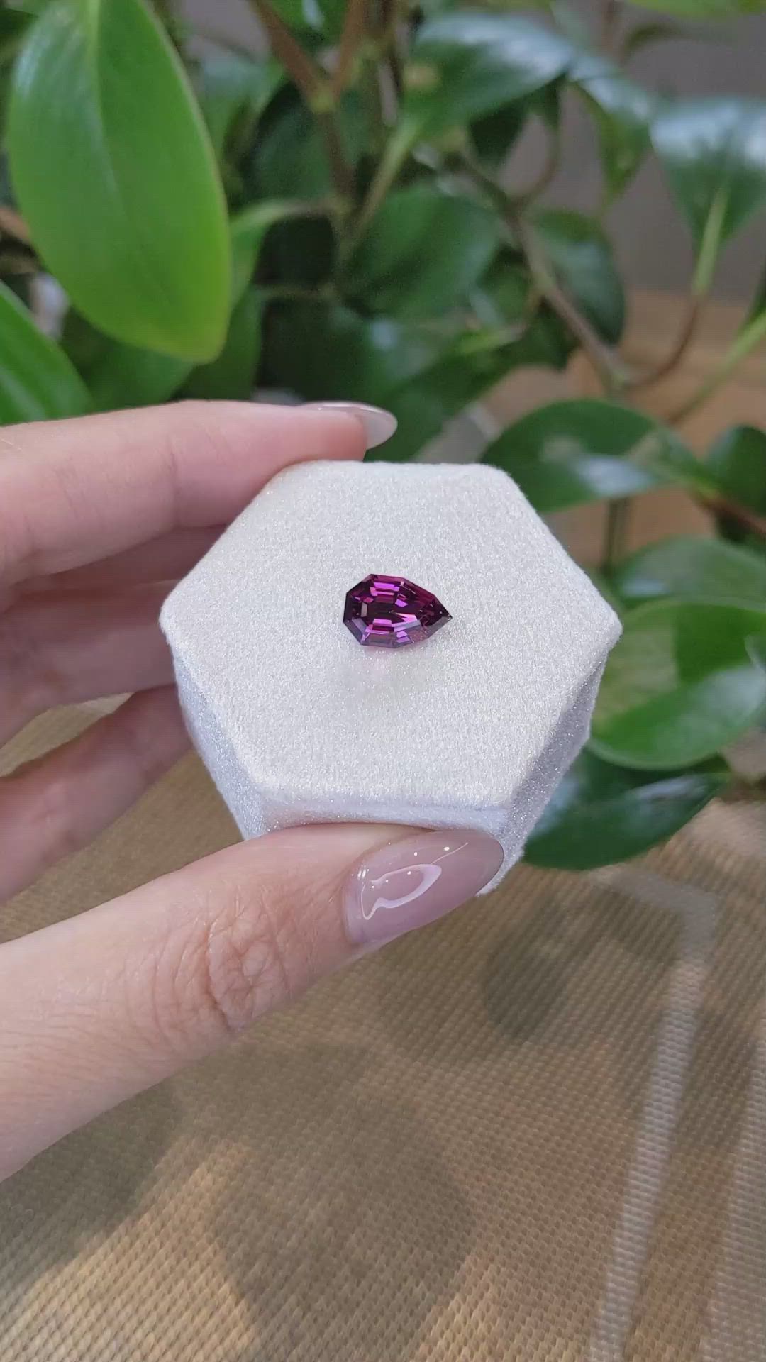 3.16 Ct. Garnet from Ceylon (Sri Lanka) Size Video
