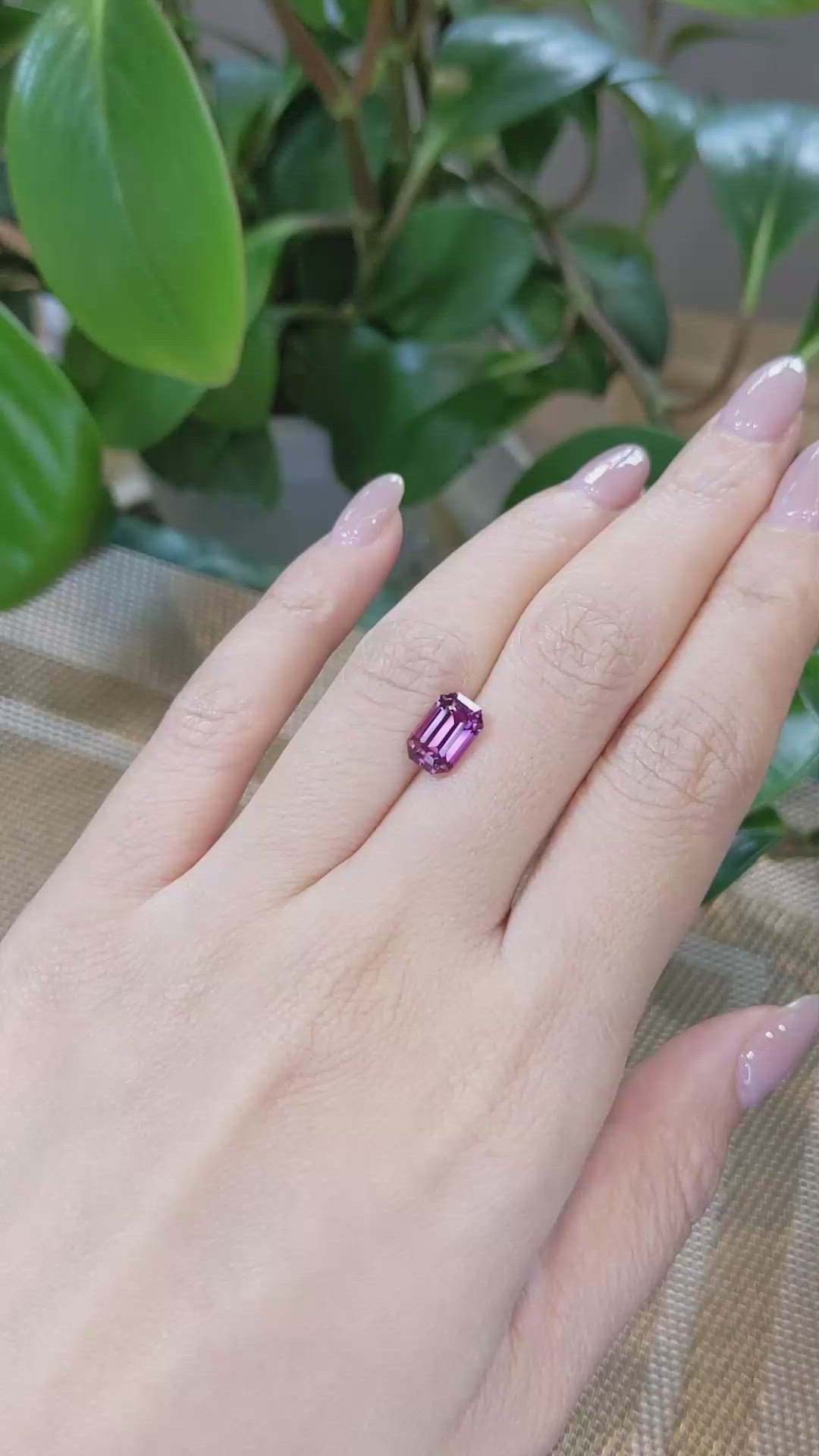 2.73 Ct. Garnet from Ceylon (Sri Lanka) Size Video