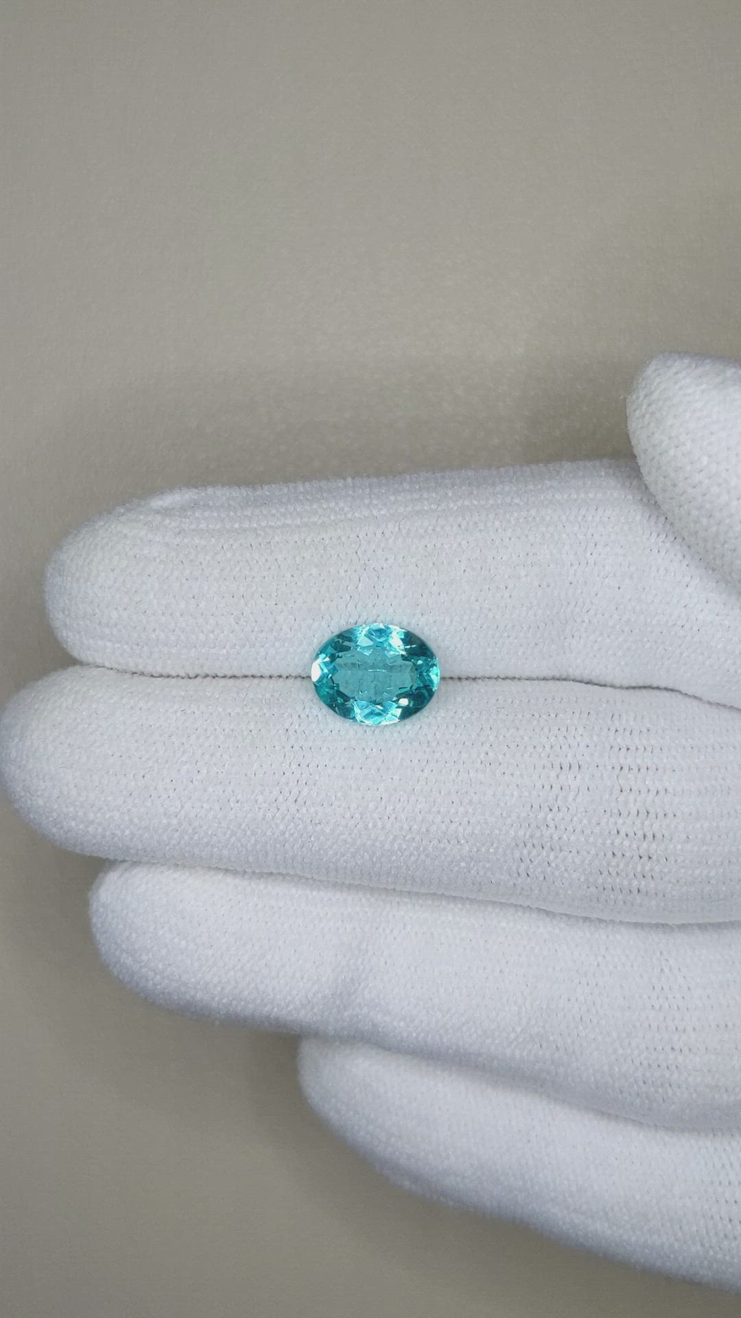1.77 Ct. Apatite from Madagascar Size Video