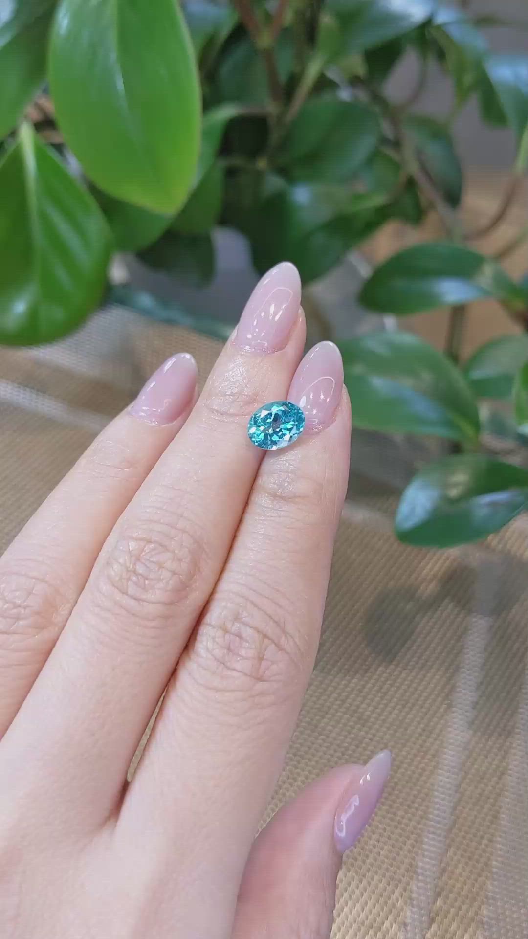 2.33 Ct. Apatite from Madagascar Size Video