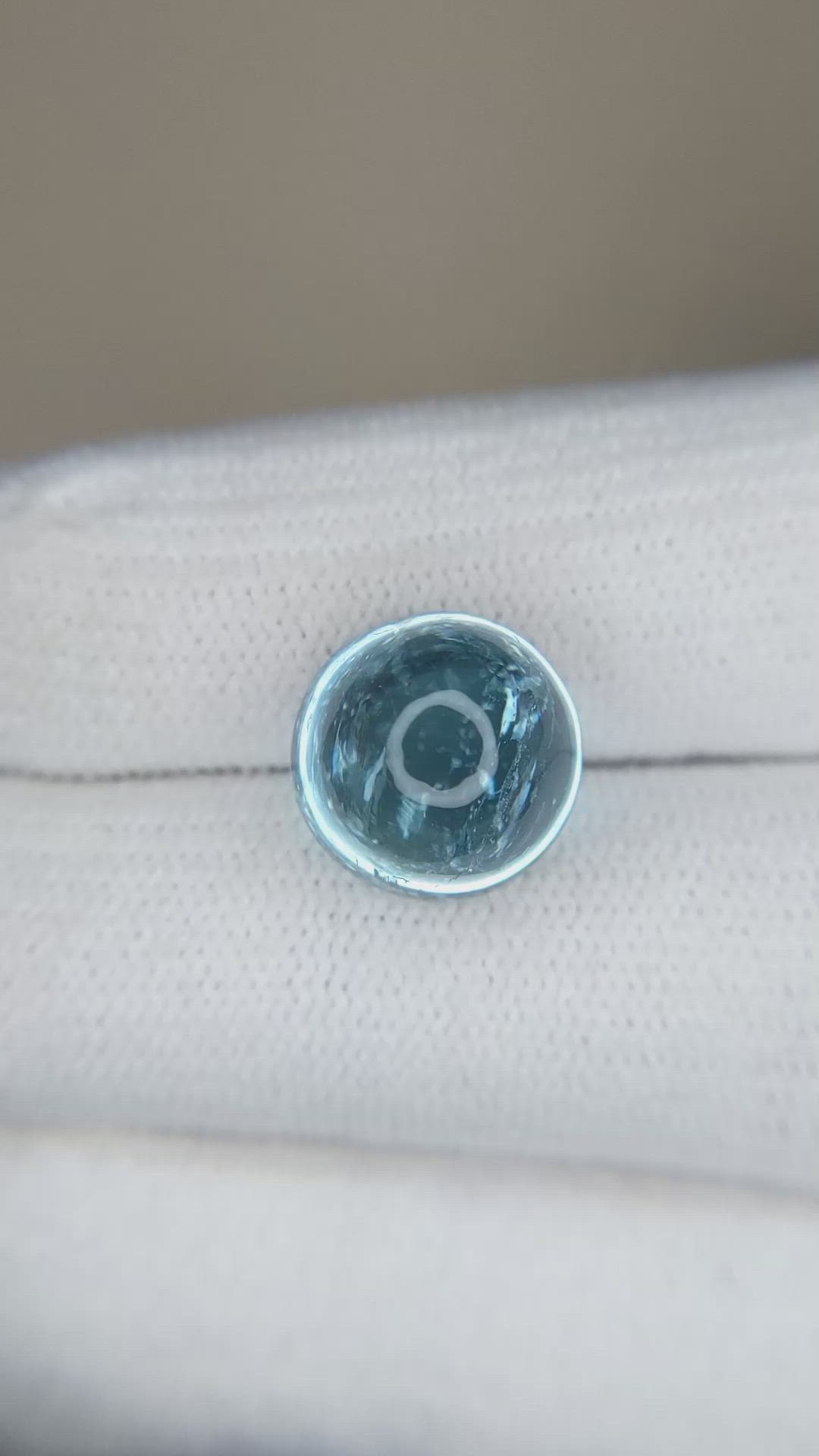 7.11 Ct. Cabochon Aquamarine from Madagascar Size Video