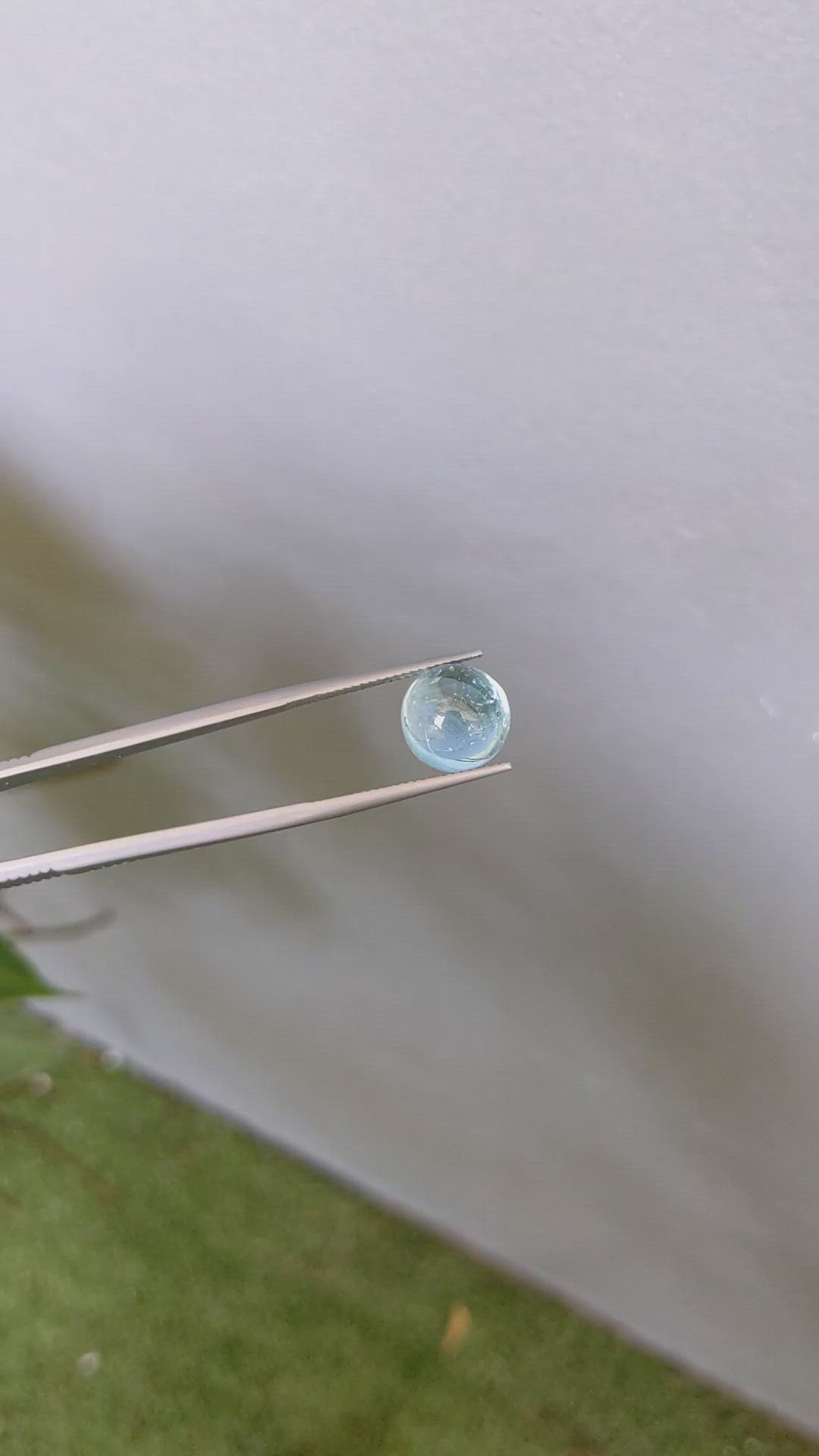 7.11 Ct. Cabochon Aquamarine from Madagascar Size Video