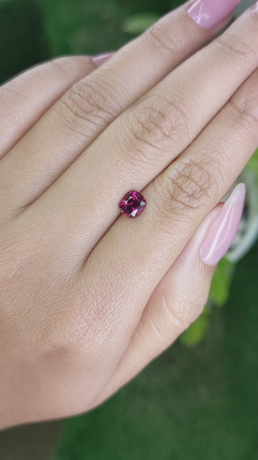 1.15 Ct. Garnet from Ceylon (Sri Lanka) Size Video
