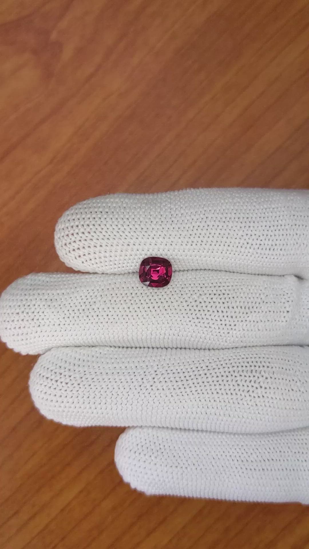 1.35 Ct. Garnet from Ceylon (Sri Lanka) Size Video