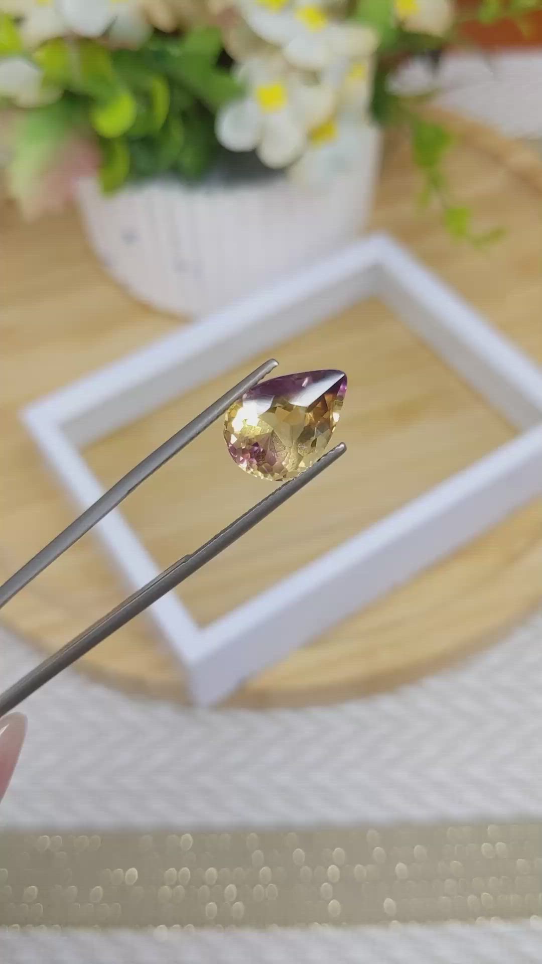 5.37 Ct. Ametrine from Ceylon (Sri Lanka) Size Video