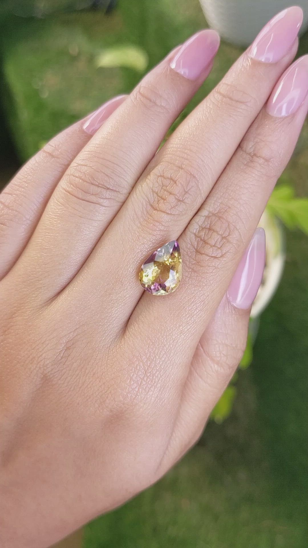 5.37 Ct. Ametrine from Ceylon (Sri Lanka) Size Video