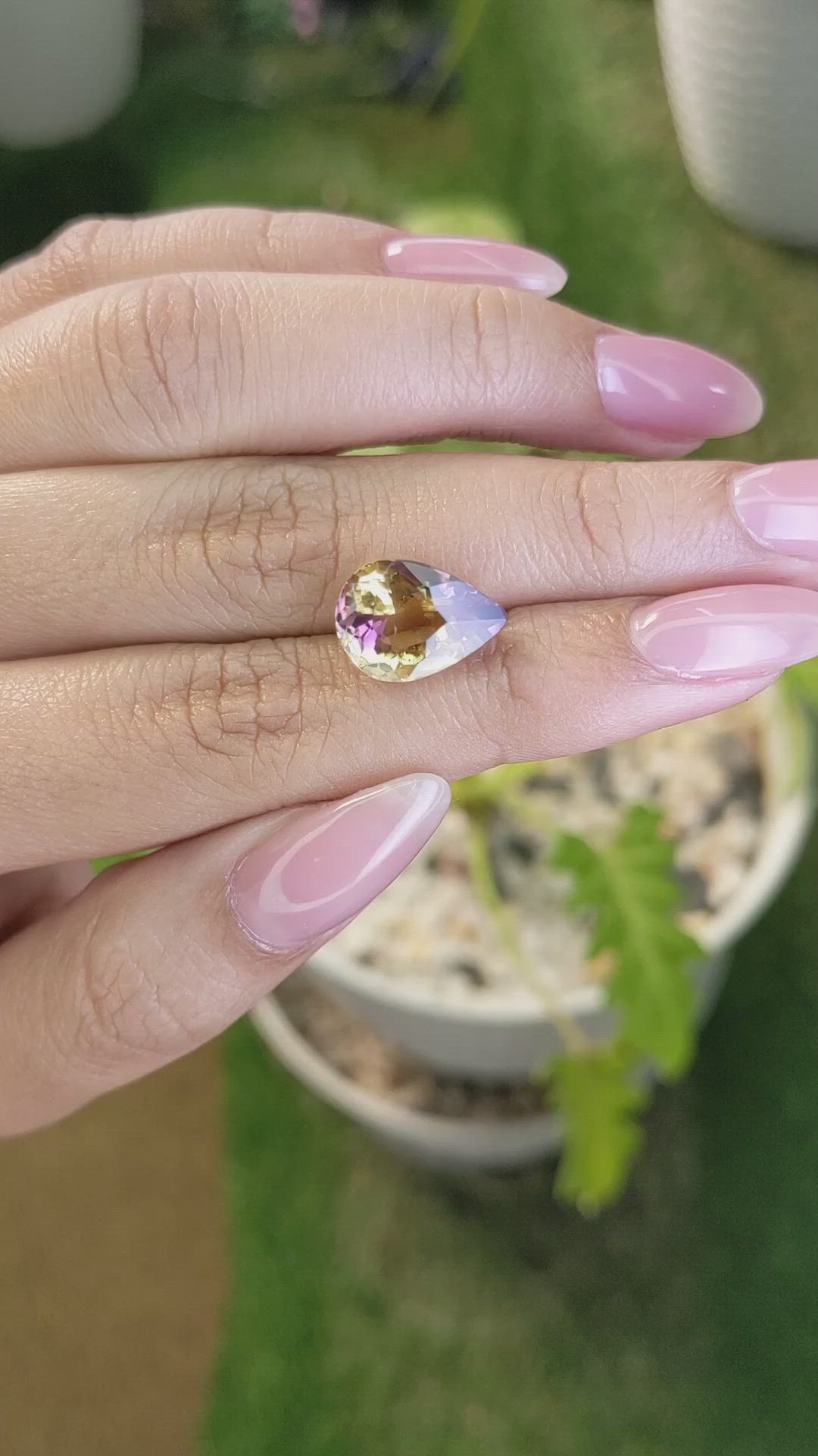 5.37 Ct. Ametrine from Ceylon (Sri Lanka) Size Video