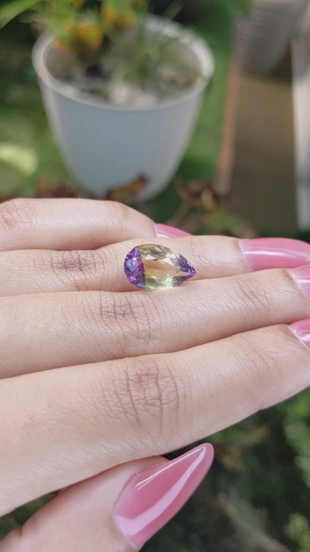 4.87 Ct. Ametrine from Ceylon (Sri Lanka) Size Video