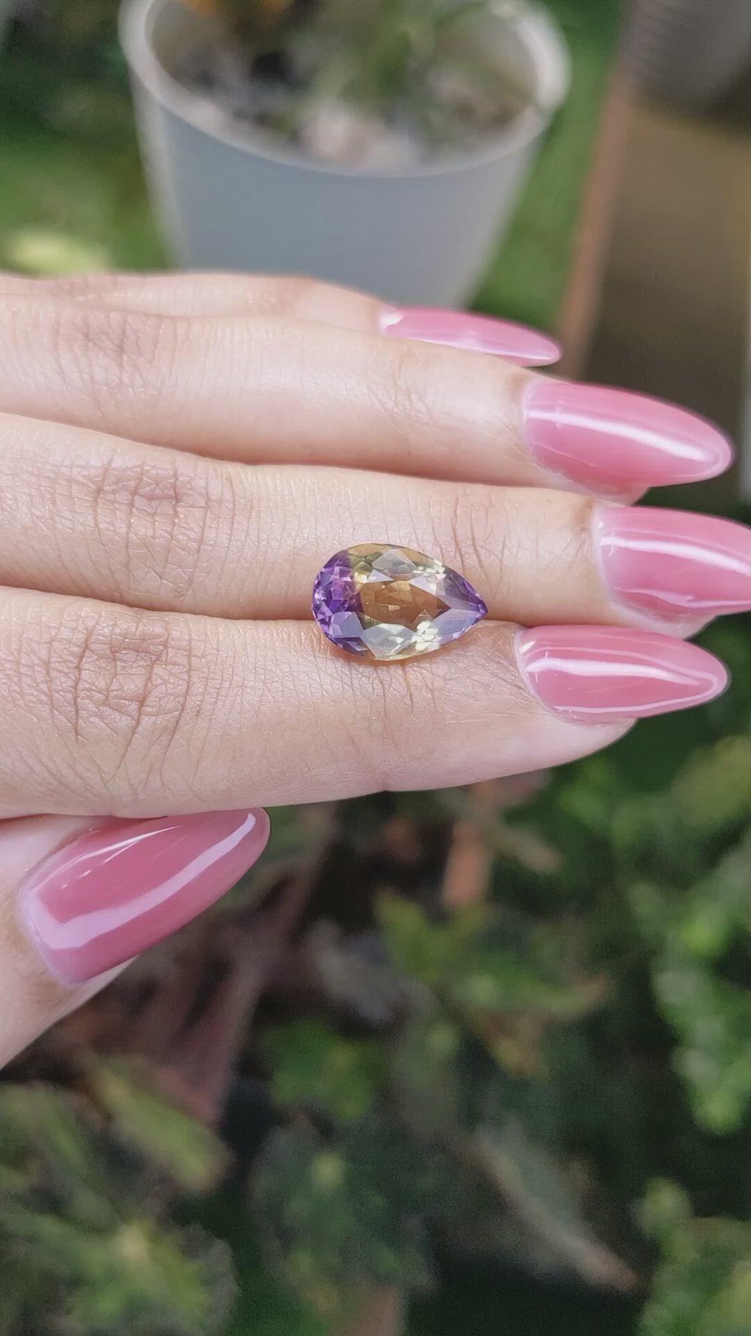 4.87 Ct. Ametrine from Ceylon (Sri Lanka) Size Video