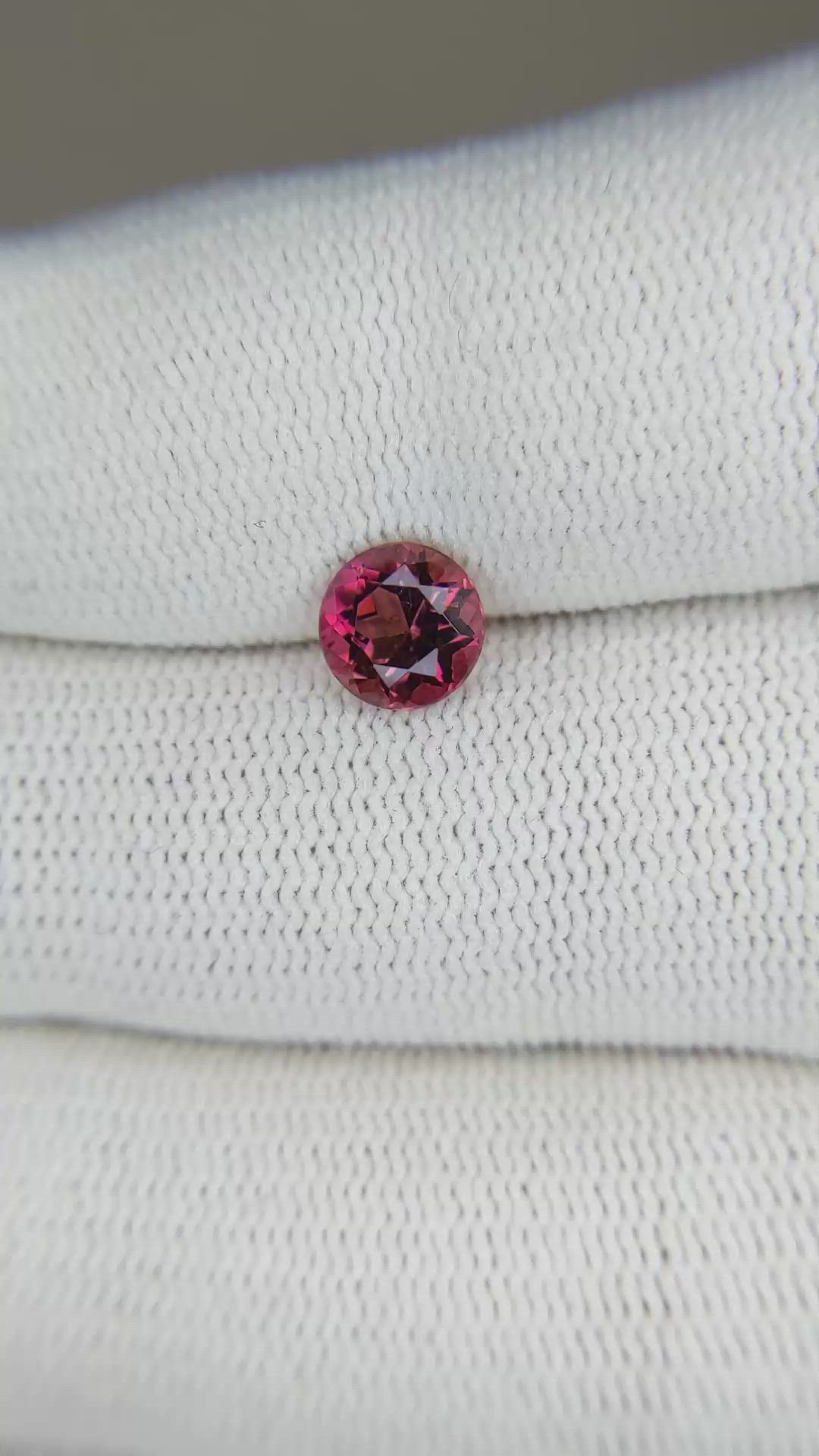 0.91 Ct. Rubellite Tourmaline from Brazil Size Video