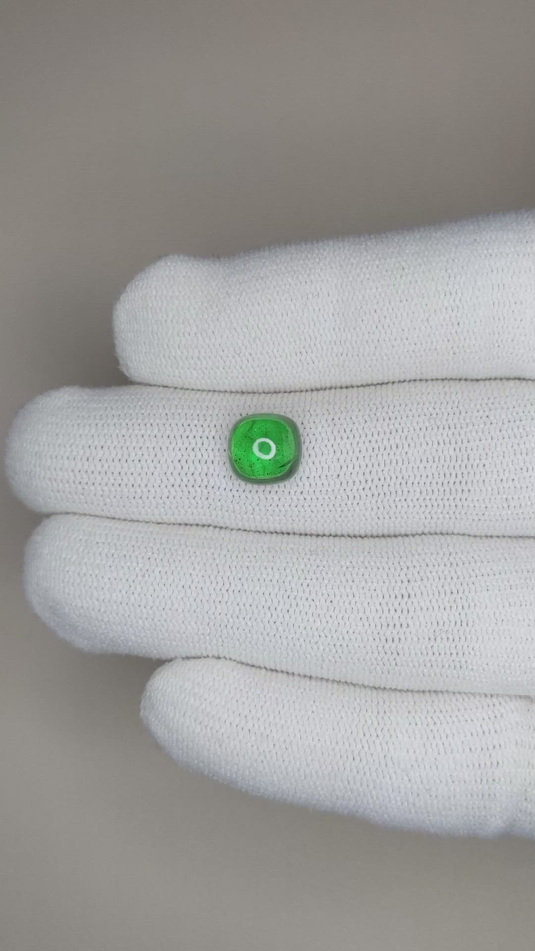 3.12 Ct. Cabochon Tsavorite Garnet from Tanzania Size Video