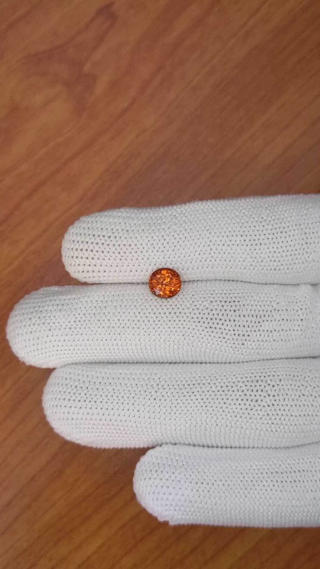 1.32 Ct. Hessonite Garnet from Madagascar Size Video