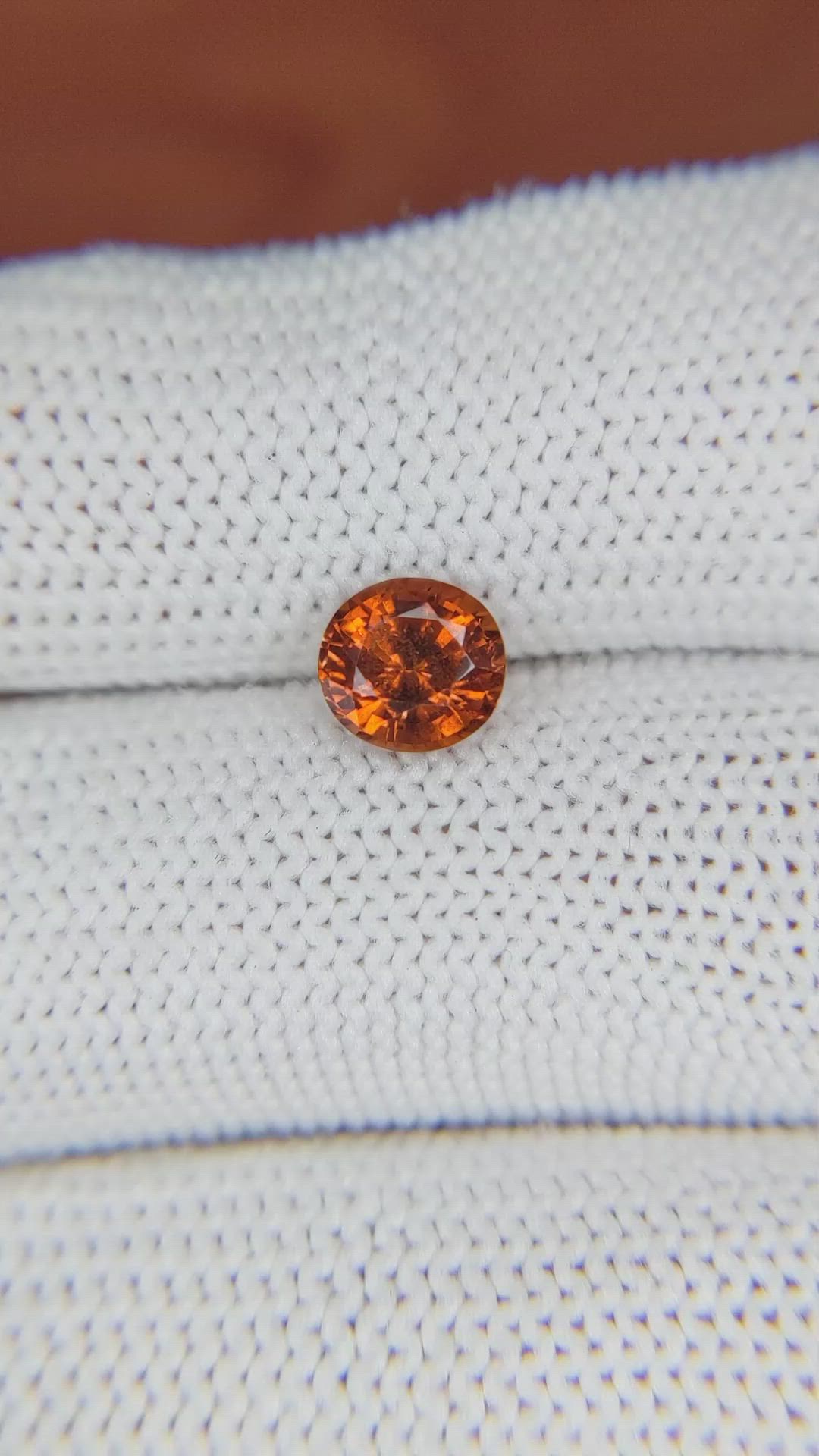 1.32 Ct. Hessonite Garnet from Madagascar Size Video