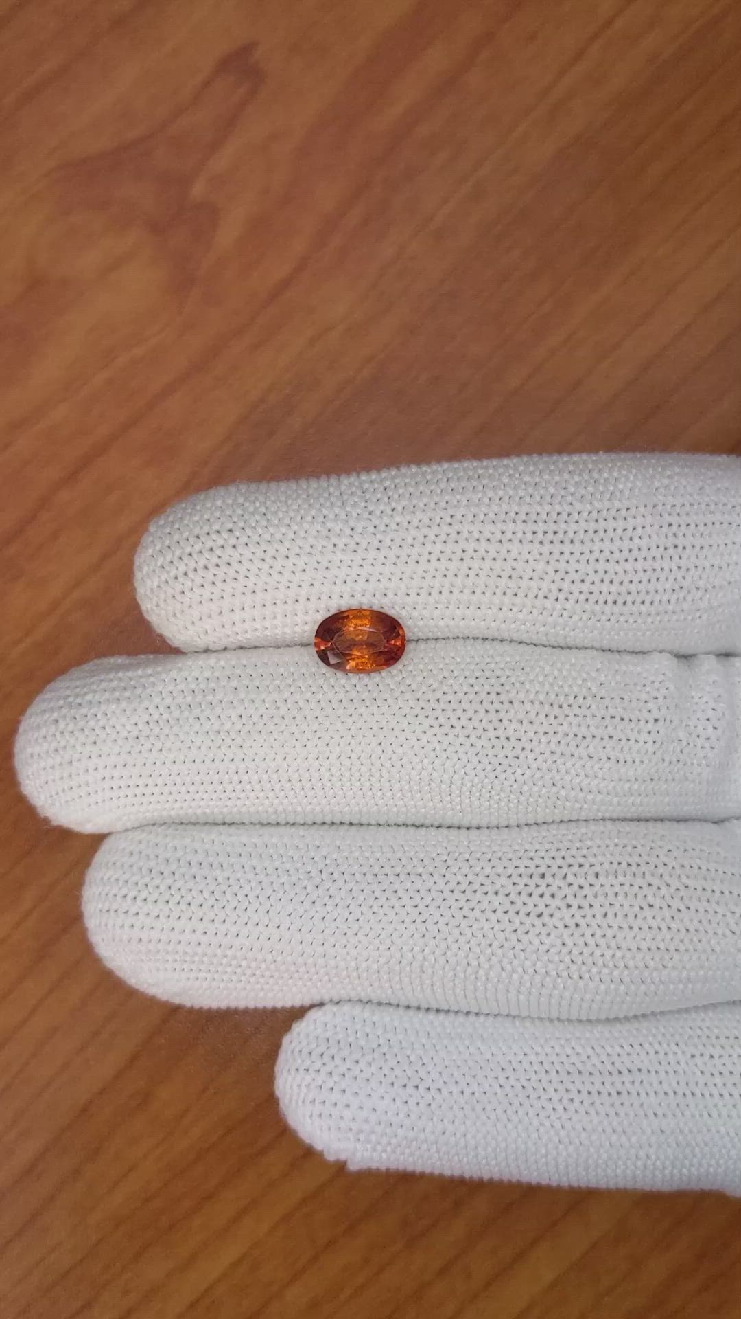 1.59 Ct. Hessonite Garnet from Madagascar Size Video