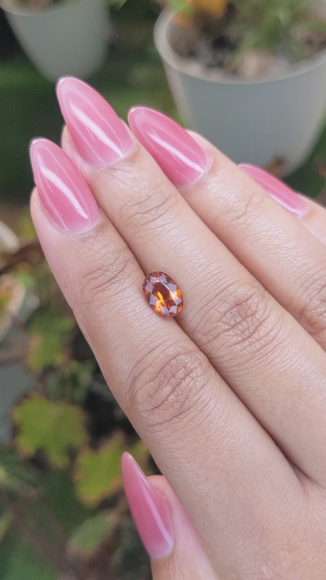 1.59 Ct. Hessonite Garnet from Madagascar Size Video