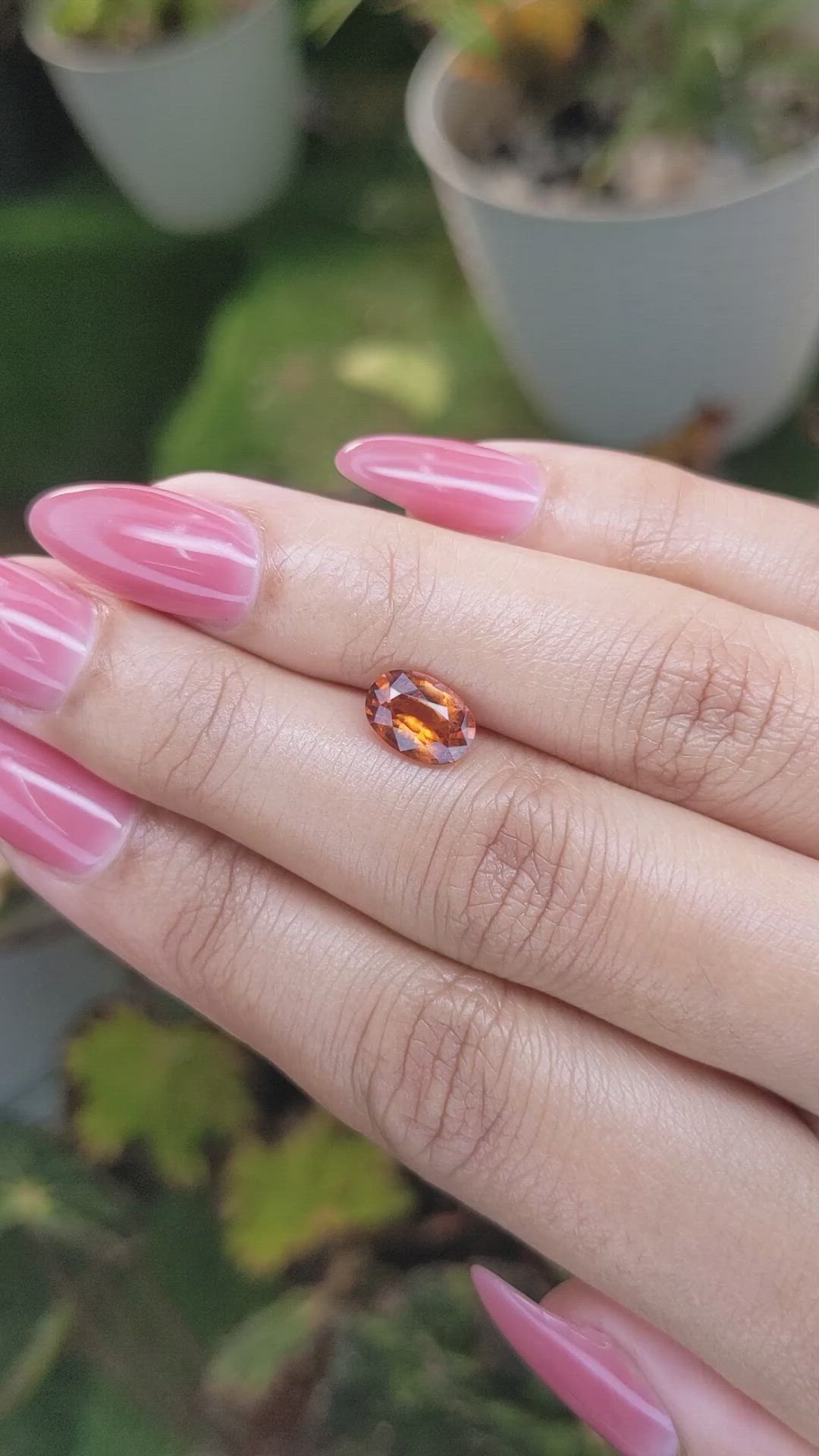 1.59 Ct. Hessonite Garnet from Madagascar Size Video