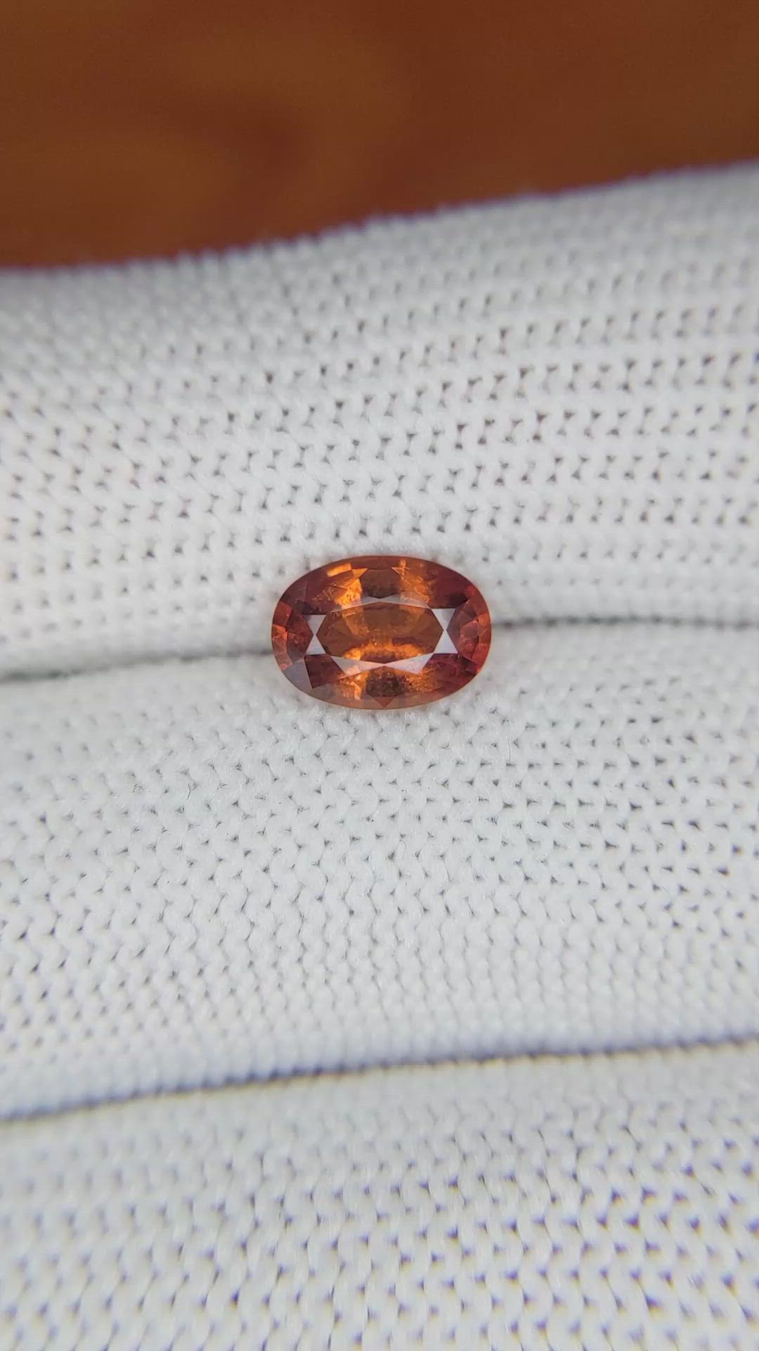 1.59 Ct. Hessonite Garnet from Madagascar Size Video