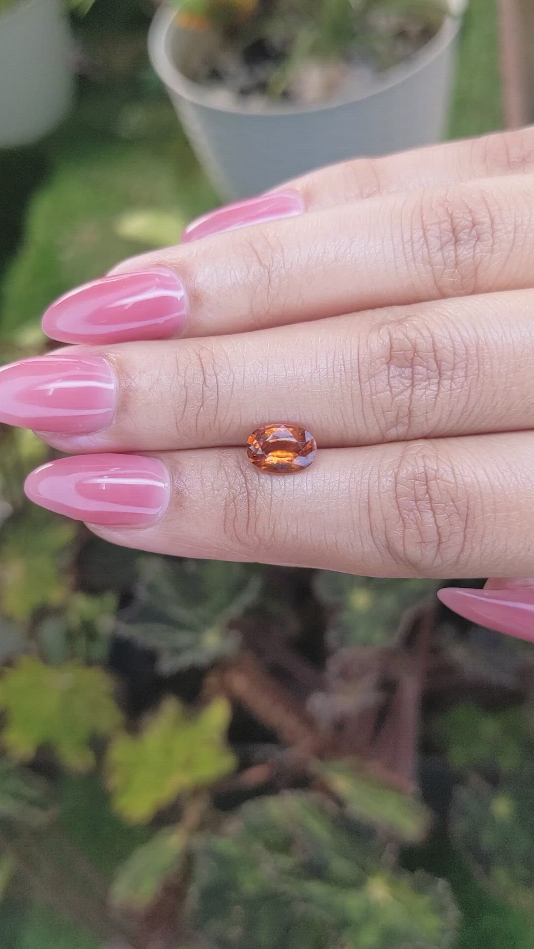 1.59 Ct. Hessonite Garnet from Madagascar Size Video