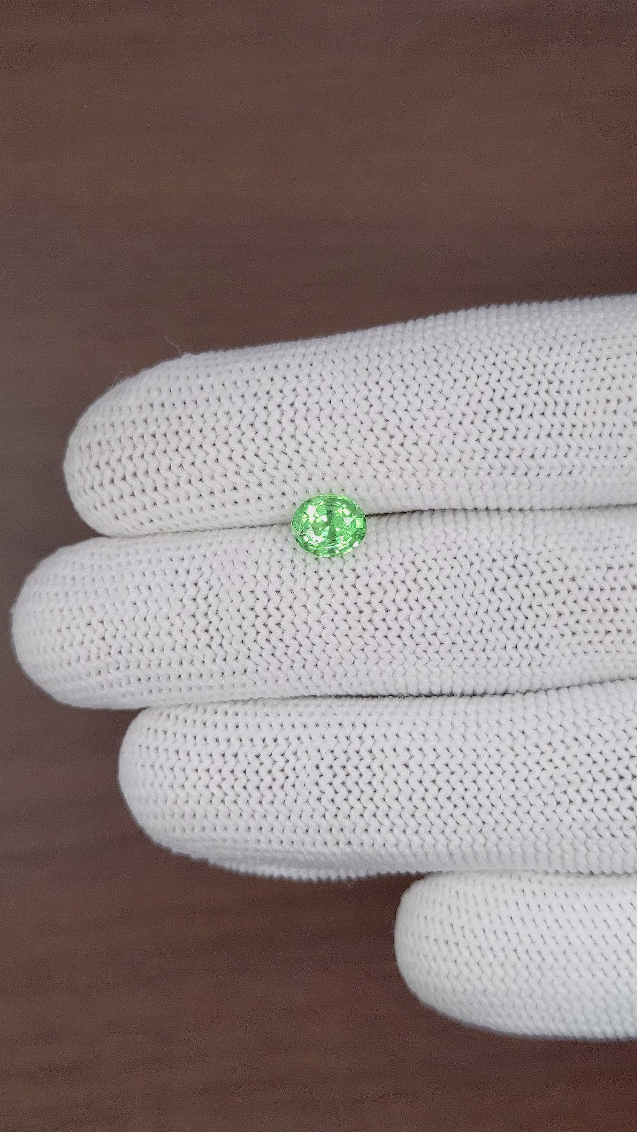 1.04 Ct. Tsavorite Garnet from Tanzania Size Video